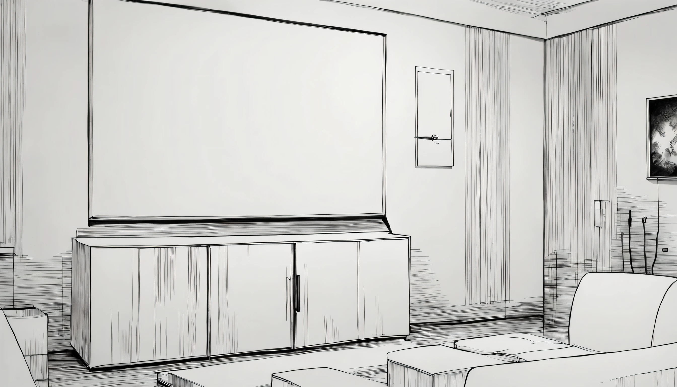no_humanos, living room manga drawing