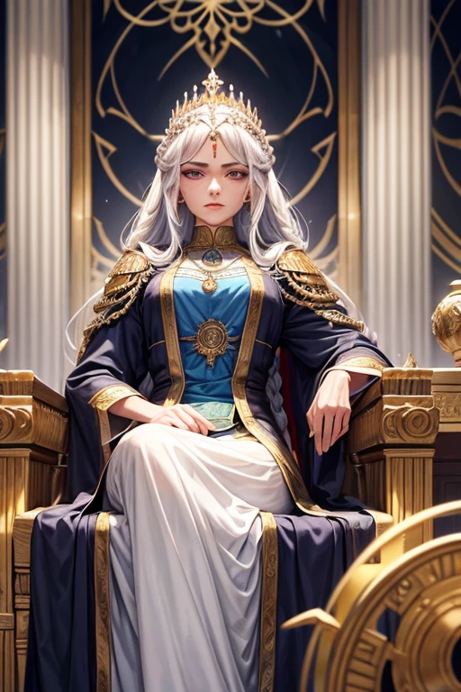 Atheleflaed, also known as Ethelfleda, was an important historical figure in the Anglo-Saxon period of England. As we do not have an accurate description of his physical appearance, we can make a speculative description based on her role as a political and military leader of the time.
Atheleflaed probably possessed a commanding and dignified presence, reflecting her position as a queen and military leader. Seus cabelos poderiam ser de um tom escuro, talvez castanho ou preto, with elaborate braids or ornaments that denoted their royal status. Seus olhos poderiam ser penetrantes e expressivos, reflecting your intelligence and determination.
Your face could have angular and noble features, with high cheekbones and a firm gaze that conveyed authority and confidence. Your lips could be thin and expressive, capable of conveying a range of emotions, from seriousness to warmth and compassion.
As for his dress, Atheleflaed provavelmente usaria trajes dignos de uma rainha, with fine fabrics and adornments that reflected his leadership position. She could wear a crown or ornaments that indicated her royal position, as well as clothes richly decorated with symbols of power and status.
Atheleflaed seria uma figura imponente e respeitada, whose presence would inspire loyalty and devotion among his people. Your appearance would reflect your strength, intelligence and determination to protect and govern your kingdom in a period of challenges and conflicts. Although we do not have a precise physical description, we can imagine Atheleflaed as a powerful and visionary queen, whose legacy lasts through the centuries.