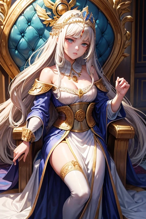 Atheleflaed, also known as Ethelfleda, was an important historical figure in the Anglo-Saxon period of England. As we do not have an accurate description of his physical appearance, we can make a speculative description based on her role as a political and military leader of the time.

Atheleflaed probably possessed a commanding and dignified presence, reflecting her position as a queen and military leader. Seus cabelos poderiam ser de um tom escuro, talvez castanho ou preto, with elaborate braids or ornaments that denoted their royal status. Seus olhos poderiam ser penetrantes e expressivos, reflecting your intelligence and determination.

Your face could have angular and noble features, with high cheekbones and a firm gaze that conveyed authority and confidence. Your lips could be thin and expressive, capable of conveying a range of emotions, from seriousness to warmth and compassion.

As for his dress, Atheleflaed provavelmente usaria trajes dignos de uma rainha, with fine fabrics and adornments that reflected his leadership position. She could wear a crown or ornaments that indicated her royal position, as well as clothes richly decorated with symbols of power and status.

Atheleflaed seria uma figura imponente e respeitada, whose presence would inspire loyalty and devotion among his people. Your appearance would reflect your strength, intelligence and determination to protect and govern your kingdom in a period of challenges and conflicts. Although we do not have a precise physical description, we can imagine Atheleflaed as a powerful and visionary queen, whose legacy lasts through the centuries.