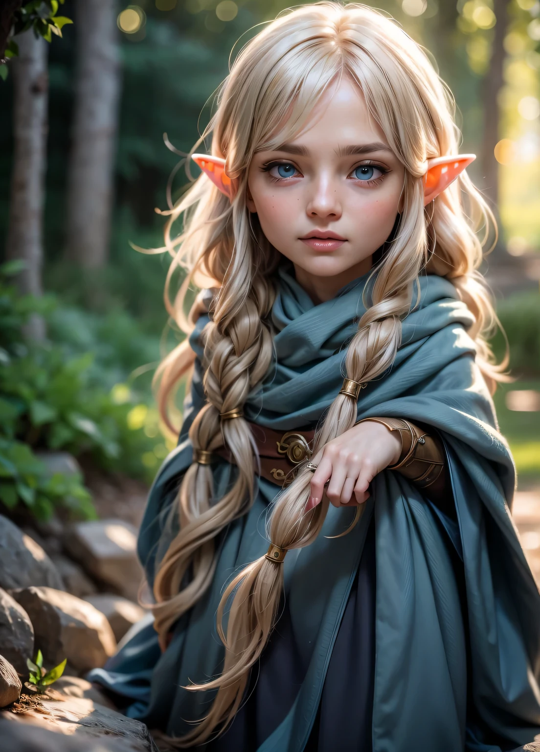 (detailed face, detailed eyes, clear skin, clear eyes), lotr, fantasy, elf, female, full body, looking at viewer, portrait, photography, detailed skin, realistic, photo-realistic, 8k, highly detailed, full length frame, High detail RAW color art, piercing, diffused soft lighting, shallow depth of field, sharp focus, hyperrealism, cinematic lighting