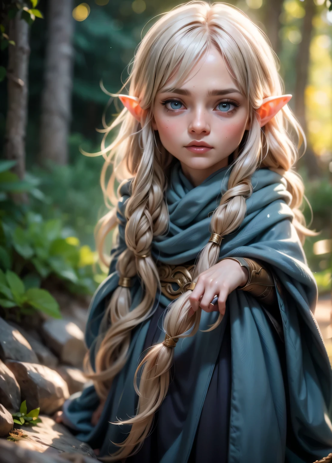 (detailed face, detailed eyes, clear skin, clear eyes), lotr, fantasy, elf, female, full body, looking at viewer, portrait, photography, detailed skin, realistic, photo-realistic, 8k, highly detailed, full length frame, High detail RAW color art, piercing, diffused soft lighting, shallow depth of field, sharp focus, hyperrealism, cinematic lighting
