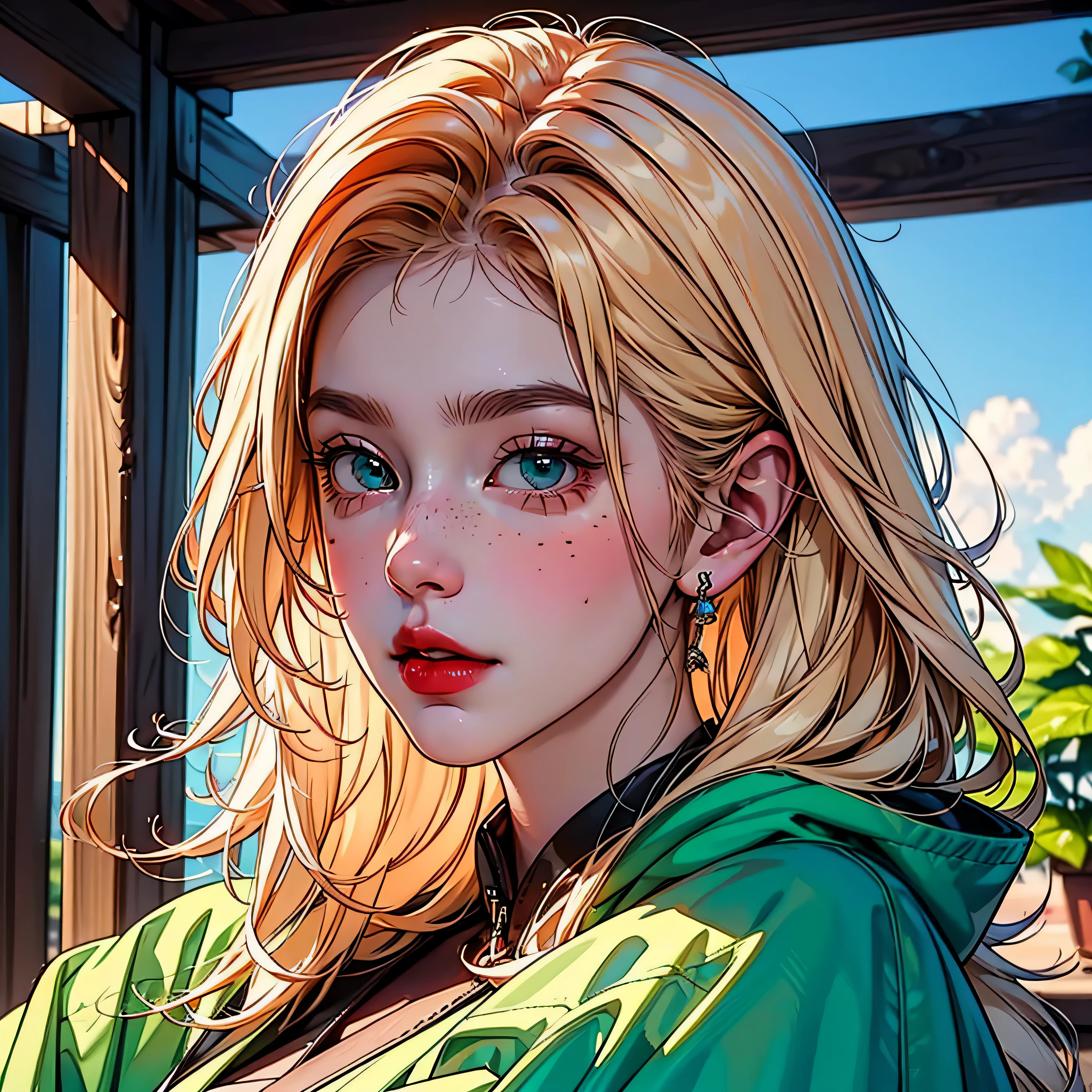 ((ultra detailed)),((Bright eyes)), (Detailed eyes) , blink blink, (The Little Faux Freckles Makeupgirl), ((realistic skin)), ((focus detailed 2 straps on the shoulders of dress)) , ((shiny facial skin)), with colorful hair and a colorful dress, rossdraws pastel vibrant, rossdraws cartoon vibrant, style anime 8k, beautiful portrait, artgerm colorful!!!, ! dream artgerm, beautiful anime girl, styled digital art, art wallpaper, digital art, extremely detailed artgerm, varies multi etc. --v 6 --s 1000 --c 20 --q5 --chaos 100