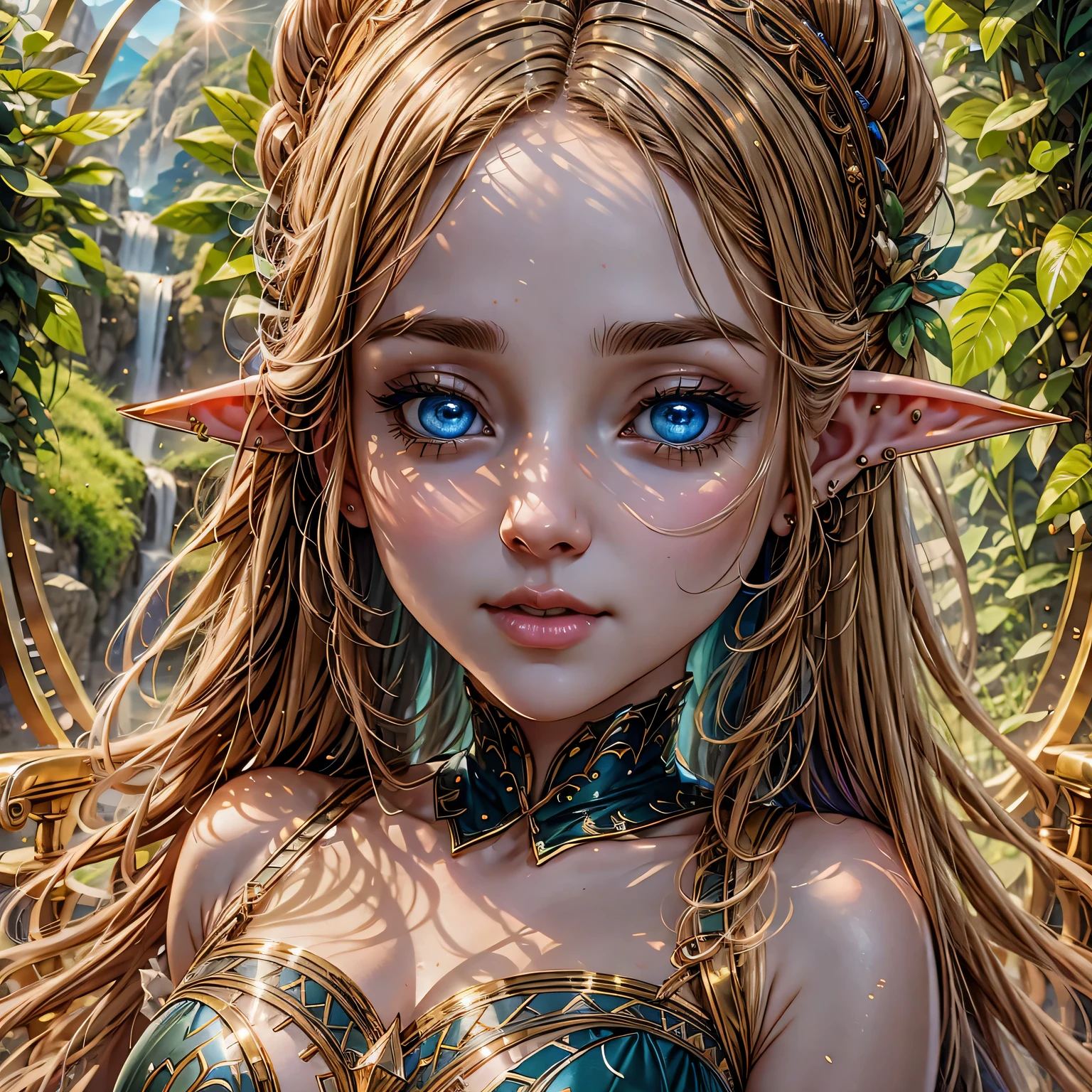 (detailed face, detailed eyes, clear skin, clear eyes), lotr, fantasy, elf, female, full body, looking at viewer, portrait, photography, detailed skin, realistic, photo-realistic, 8k, highly detailed, full length frame, High detail RAW color art, piercing, diffused soft lighting, shallow depth of field, sharp focus, hyperrealism, cinematic lighting
