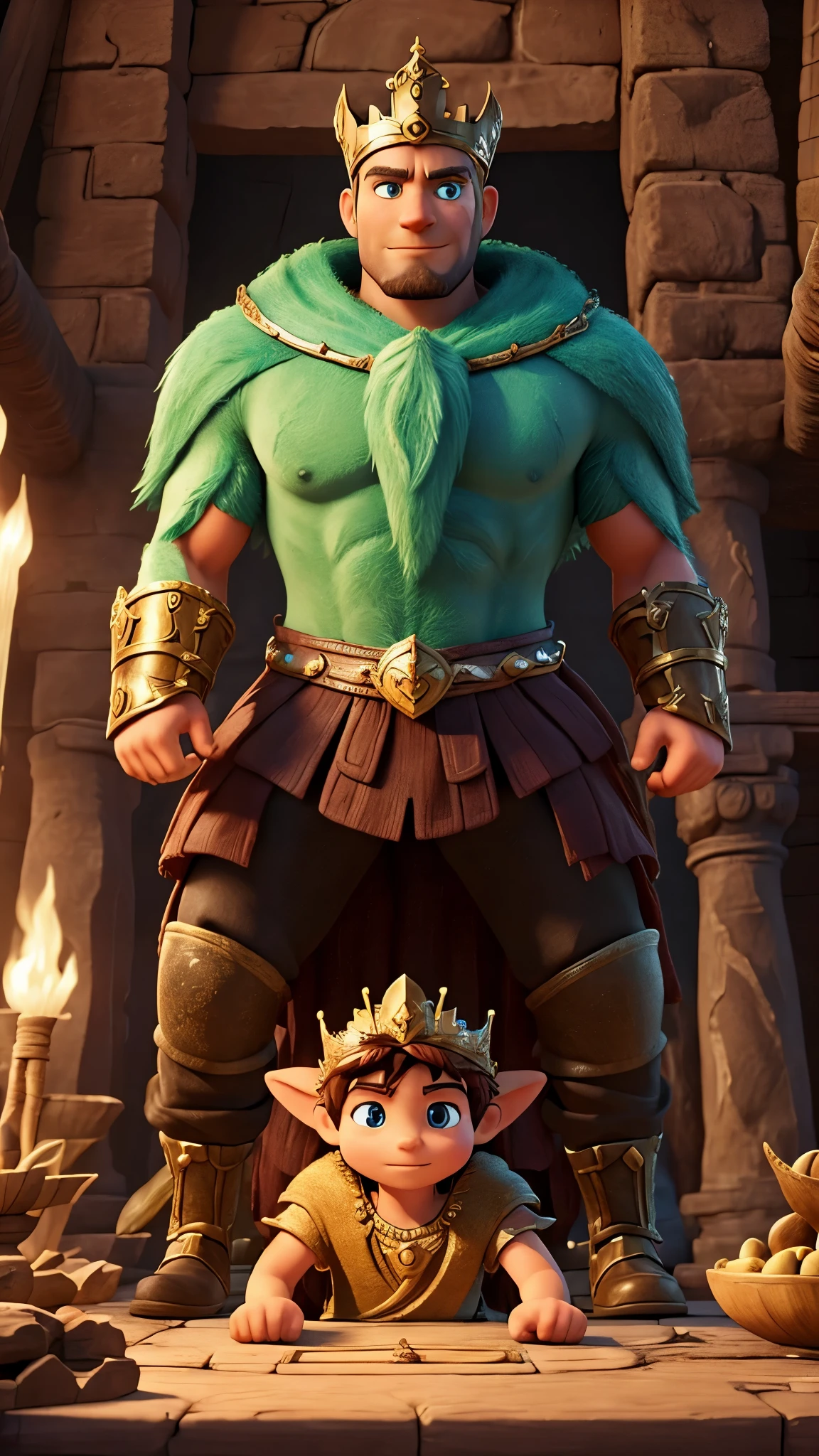 Creat a image of baberian king clash of calns 