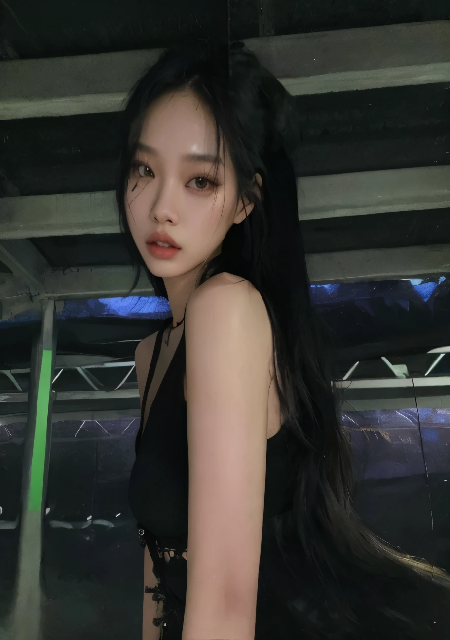 Chica araffe con pelo largo y negro posando para una foto., Jennie rosa negra, jossi de blackpink, portrait of jossi de blackpink, heonhwa choe, jinyoung shin, ulzzang, jaeyeon nam, foto de perfil, muchacha coreana, kim taejin, cruel korean gothic girl, seson yoon, sun yunjoo, parque roseanne de blackpink