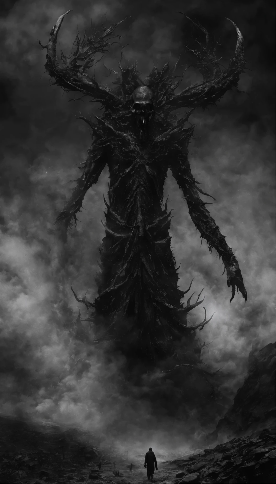 (melhor qualidade,high resolution:1.2),(escuro,threatening:1.1),(sinistro:1.1),(Diabo,satan,Lucifer:1.1),(demonic:1.1),(sinistro,pressentimento:1.1),(Figura poderosa:1.1),(olhos vermelhos brilhantes,dentes afiados:1.1),(Asas negras,espesso,esfarrapado:1.1),(paisagem infernal:1.1),(fogo,enxofre:1.1),(Atmosfera threateninga:1.1),(escuro shadows,threatening presence:1.1),(sinistro clouds,stormy sky:1.1),(sombrio,humor assustador:1.1),(sinistro aura,energia maligna:1.1),(escuro aura,smoke:1.1),(calor intenso,chamas ardentes:1.1),(Surreal,Nightmare vision:1.1),(prevendo o apocalipse:1.1),(Chifres torcidos,coroa de fogo:1.1),(sinistro whispers,risada maligna:1.1),(Gritos de tormento,Ecoando gritos:1.1),(sinistro symbols,runas antigas:1.1),(Mystical artifacts,escuro artifacts:1.1),(infernal ritual,ritualistic sacrifice:1.1),(demonic minions,creatures of escuroness:1.1),(desolado,Arid Desert:1.1),(faculdade de almas,Almas atormentadas:1.1),(Eternal damnation,hopeless existence:1.1),(apocalyptic destruction,mundo mergulhado no caos:1.1),(malevolent presence,escuroness personified:1.1),(portais para o submundo,reino de pesadelo:1.1),(temor,Terror:str].