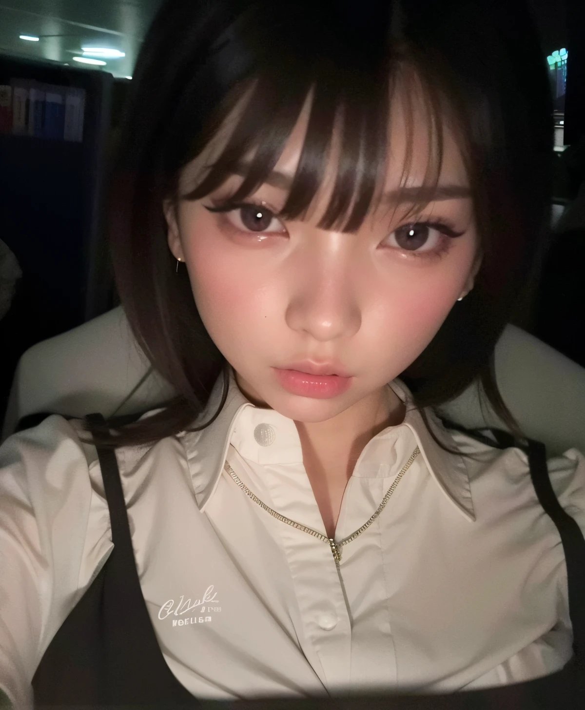 hay una mujer con camisa blanca y corbata negra, ulzzang, sakimichan, sun yunjoo, Karina (Yoo Ji-min) de Aespa, imagen de perfil, con flequillo, Karina (Yoo Ji-min) de Aespa, muchacha coreana, chiho, Yoshitomo Nara, shikami, heonhwa choe, bae suzy, Karina (Yoo Ji-min) Aespa, cabello rojizo, cabello rojizo, ojos azules, ojos azules