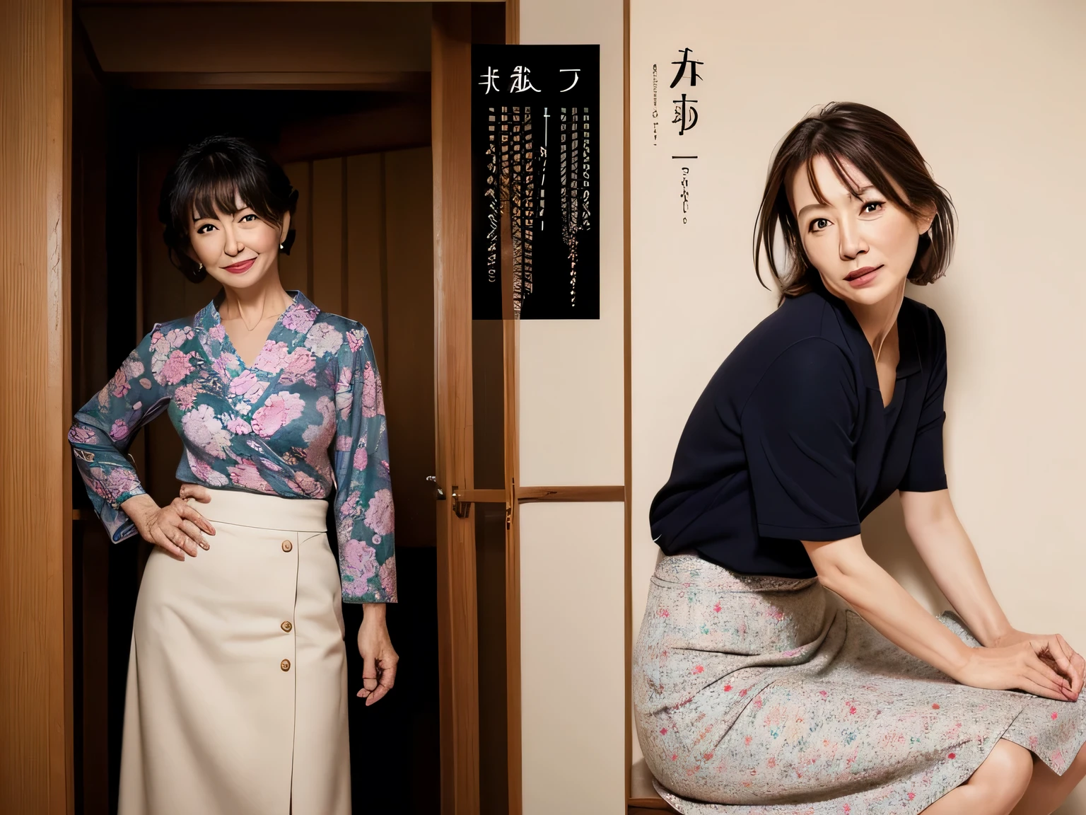 (best image quality:1.35), high quality, realistic pictures, (1 Beautiful Mature Woman:1.33), (japanese woman), skirt,