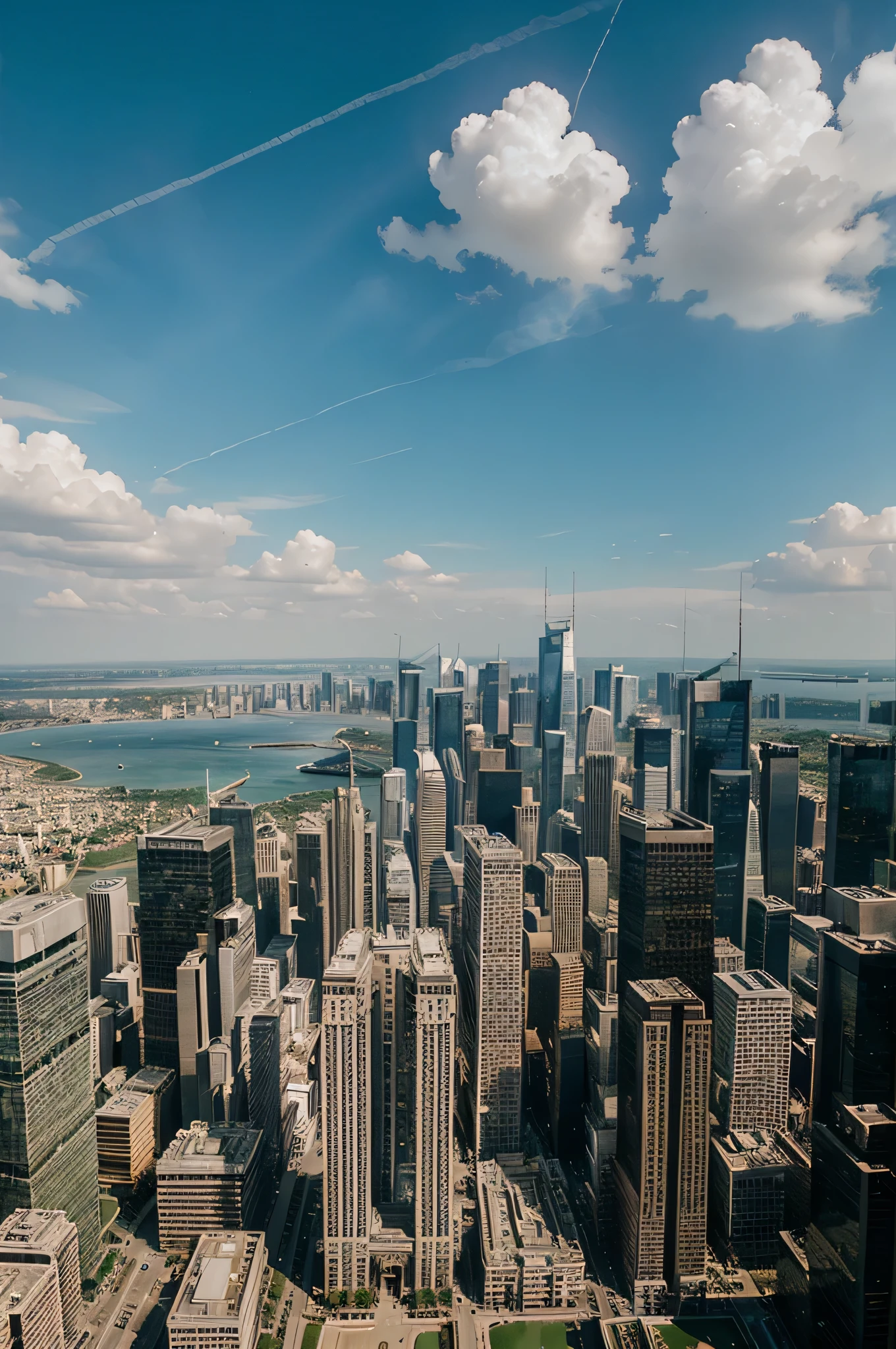 The republic, with an astonishing metropolis city skyscrapers on the horizon