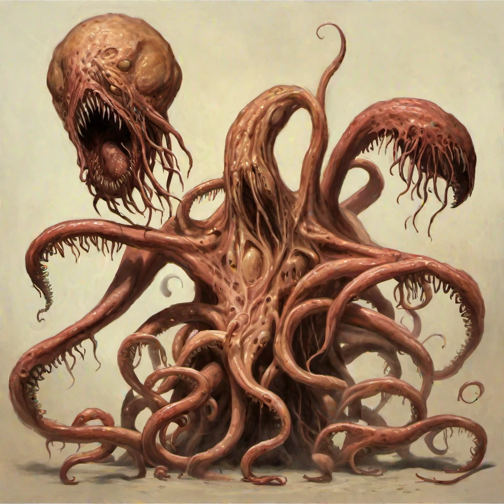 (masterpiece, best quality:1.2), A huge outgrowth of flesh, a giant tumor lies on the ground, monster, eldritch horror, obsidian skin, skin full of eyes, something, flesh, abnormal creature, tentacles, amalgam, unholy creature, alien creature, living nightmare, blob, slime, moving flesh, (SCP creature), Ugly creature, creeping horror, growths on the skin, mouth covered with tentacles, ugliness, indescribable nightmare, monster from nightmares, trypophobia, skin spots, acnes, skin blemishes, age spot, (ugy:1.331), (duplicate:1.331), (morbid:1.21), (mutilated:1.21), worm, A creepy creature is crawling on the ground, a creepy creature is hanging from the ceiling, a creepy creature is waiting for you, blob of flesh, tiny hairs, ulcers, old skin, distorted skin, defects, pimples, skin diseases, veins protrude through the skin, Horror, body horror, warts, anke, calluses