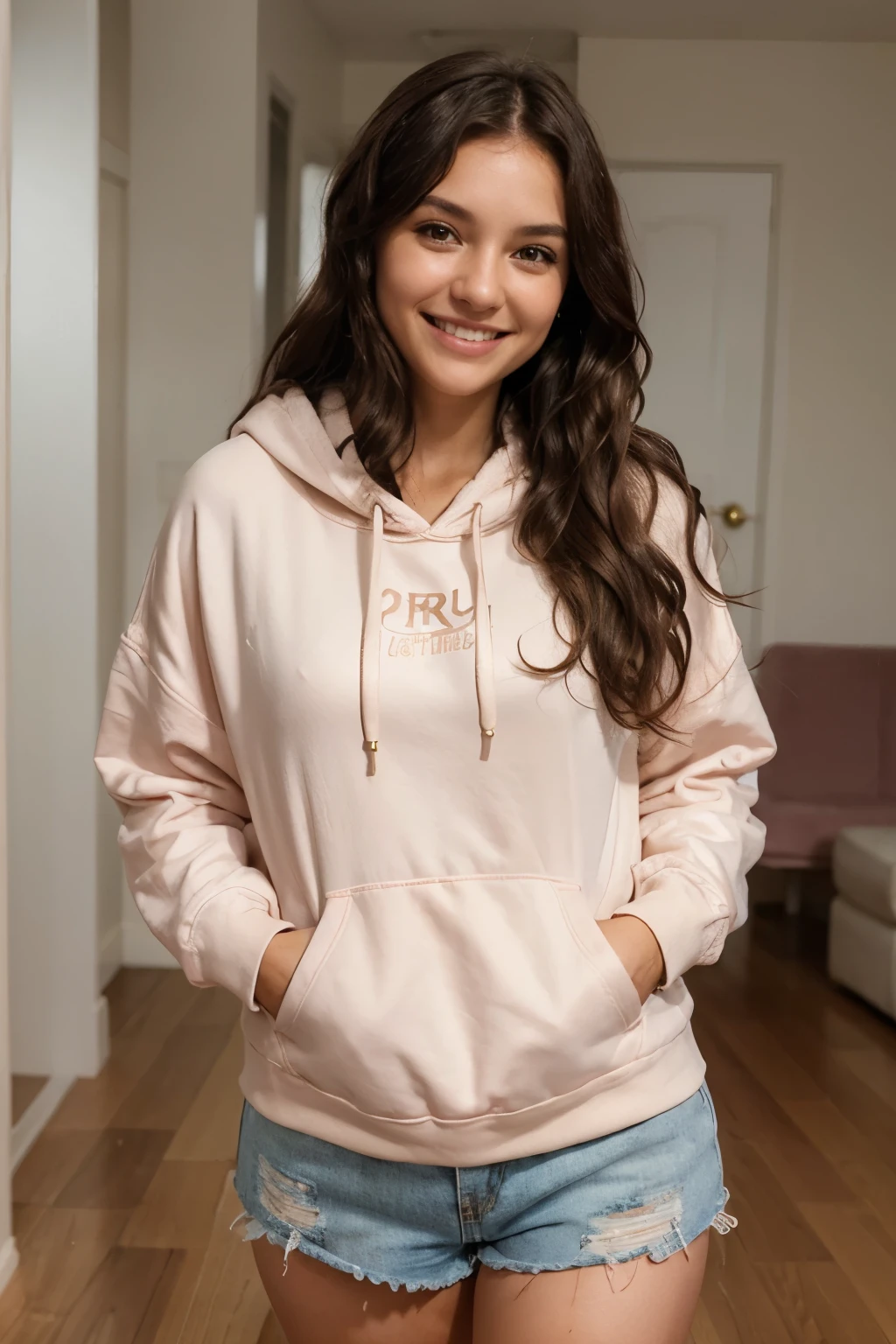 a beautiful girl wearing sweatshirt