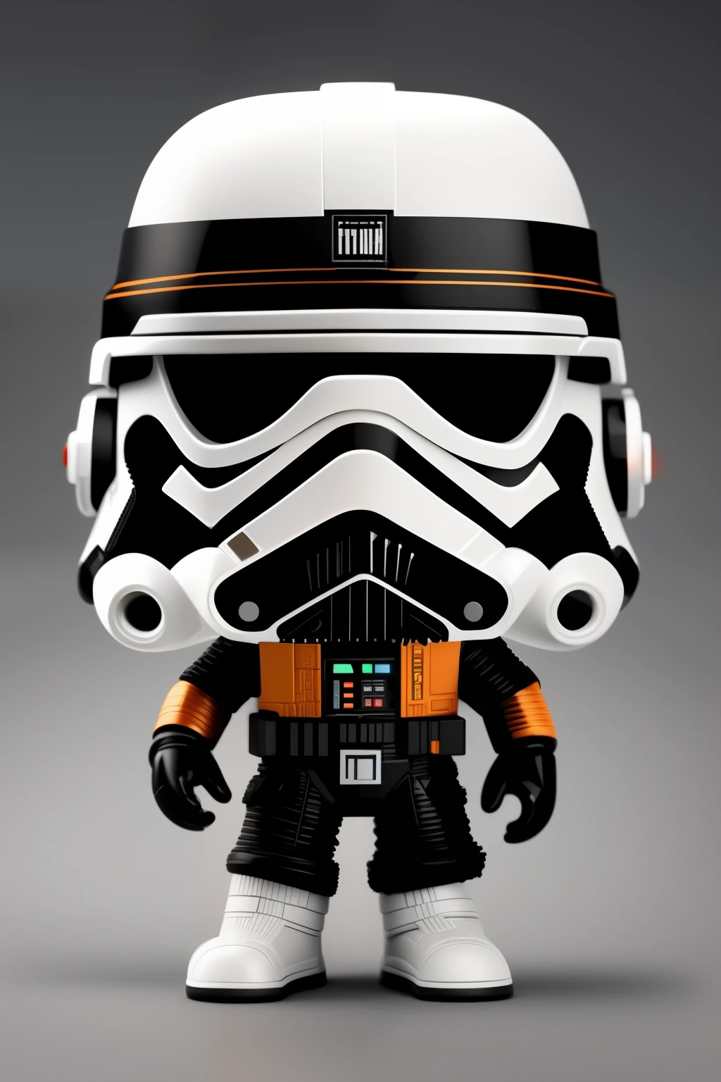 A 3D Funko Pop emblem of Star Wars: The Force Awakens, intricately crafted in Digital Art and Vector designs, showcased in a 4D dynamic perspective. Suitable for printing on a t-shirt with an aspect ratio of 16:9 in Ultra High Definition 8K. Imagine a lifelike, auto-realistic representation of this collectible masterpiece, meticulously rendered to bring out every minute detail – an ideal addition to any Star Wars fan's wardrobe. Ratio: UHD 8K, rendered using S2Imagine's advanced imaging technology.