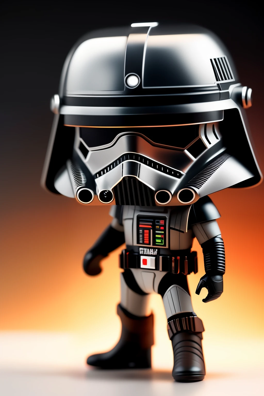 A 3D Funko Pop emblem of Star Wars: The Force Awakens, intricately crafted in Digital Art and Vector designs, showcased in a 4D dynamic perspective. Suitable for printing on a t-shirt with an aspect ratio of 16:9 in Ultra High Definition 8K. Imagine a lifelike, auto-realistic representation of this collectible masterpiece, meticulously rendered to bring out every minute detail – an ideal addition to any Star Wars fan's wardrobe. Ratio: UHD 8K, rendered using S2Imagine's advanced imaging technology.