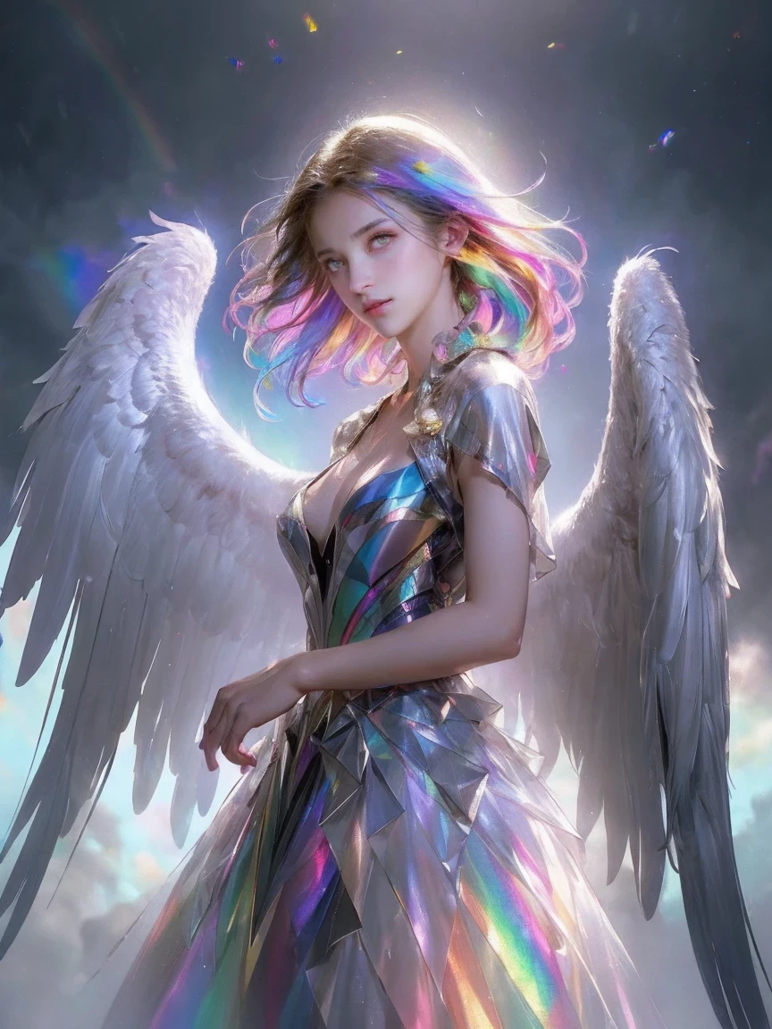 blonde girl with long hair and purple wings, girl with angel wings, girl with feathers, of a beautiful angel girl, angel girl, angel girl, cute portrait angel girl, purple leather wings, purple feathers, angel face, young harpy-girl, an angel, feather wings, wearing angel, angelic photography, feathered wings, fallen angel