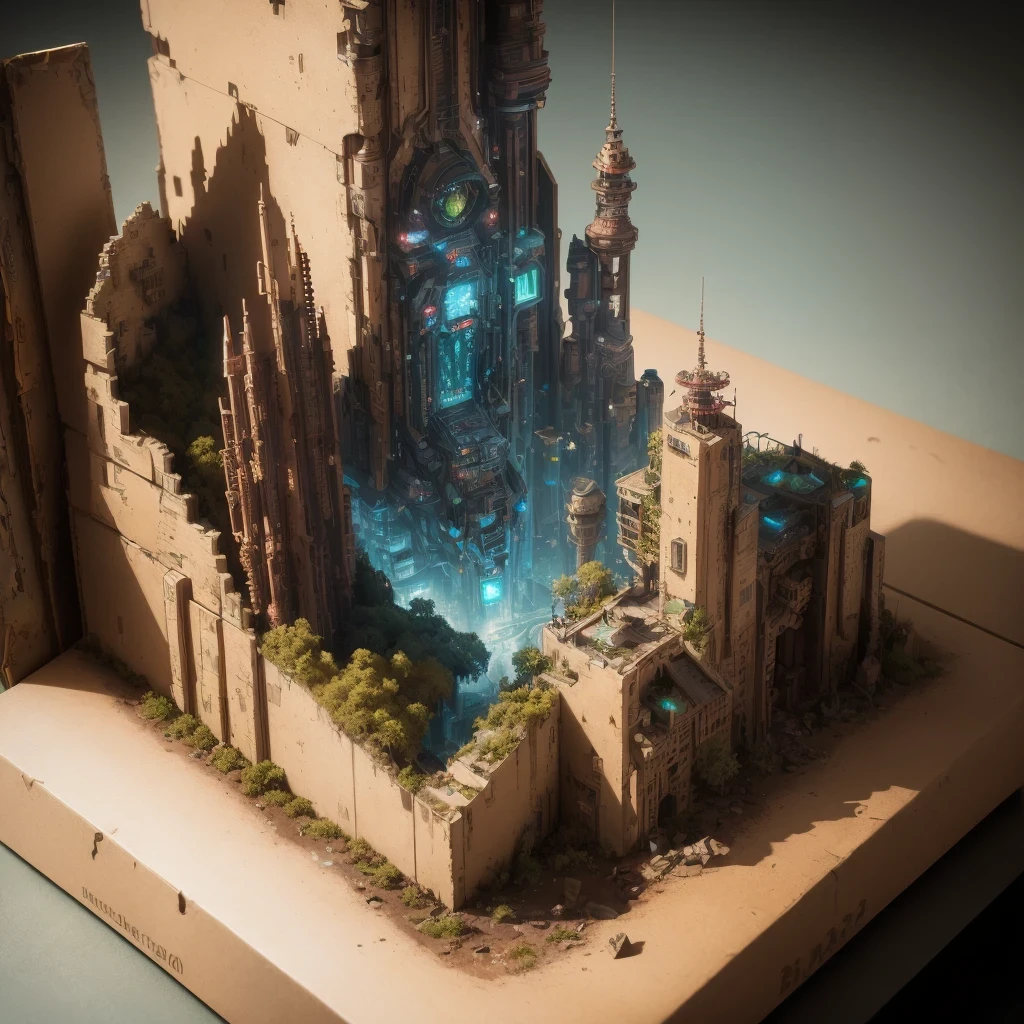 3598年Mars realistic model, (split ends, original photo, best quality, masterpiece:1.4),Steampunk Cyberpunk 6820 City,(CyberpunkMars light:1.3), Mars (related to land),(in a small nature box:1.3),Isometric, small nature, landscape on foundation,landscape,