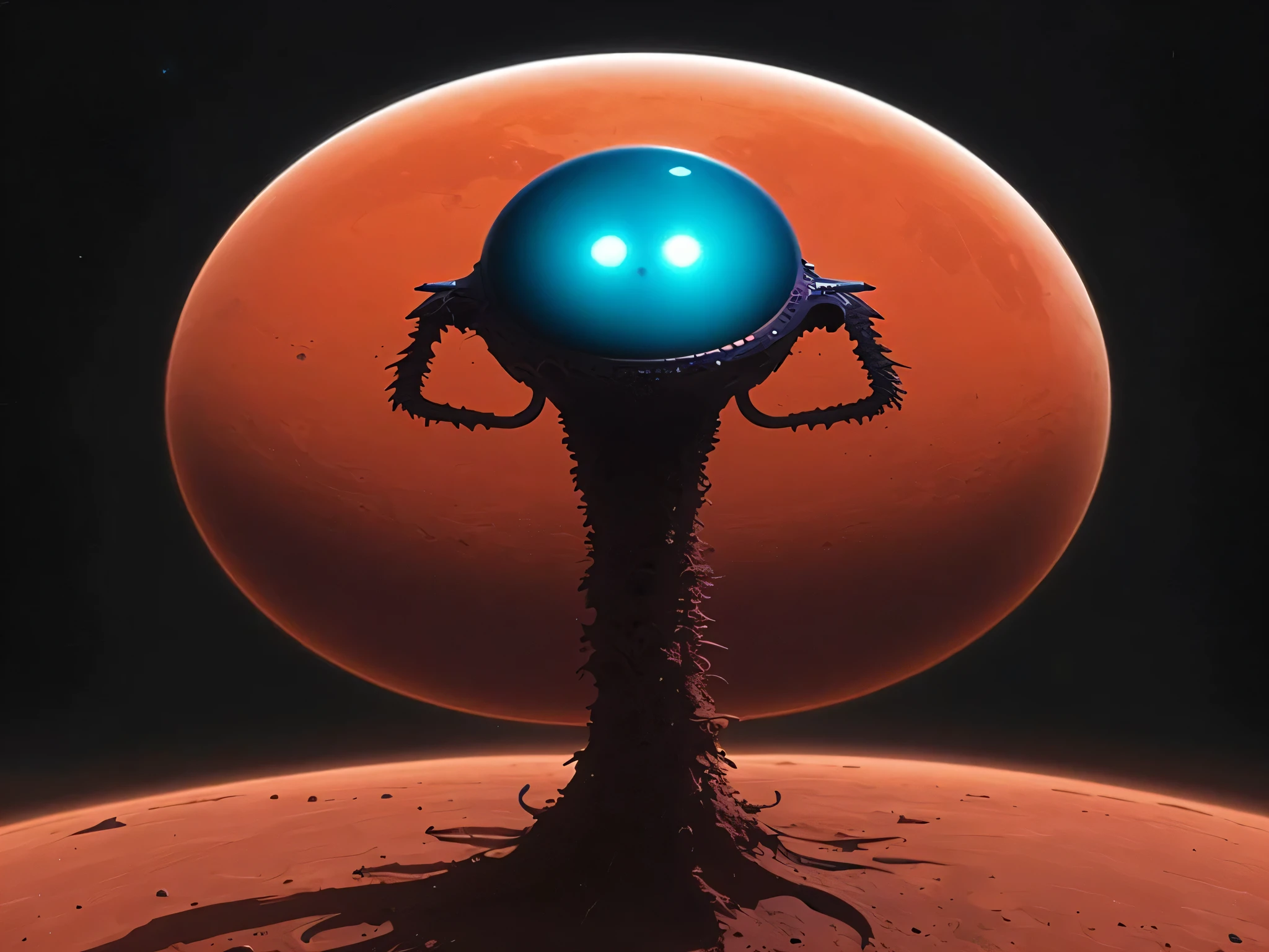 a close up of a strange looking object on a planet, dan mcpharlin, dan mcpharlin : : ornate, by Christopher Balaskas, greg beeple, beeple daily art, alex andreev, amazing space creature 4 k, space alien, beeple!!, martian, beeple and tim hildebrandt, alien art