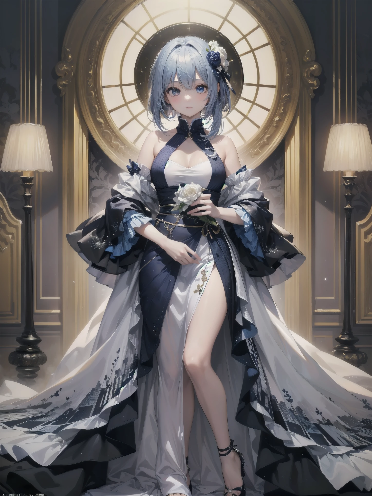 (masterpiece, highest quality, highest quality, official art, beautiful and aesthetic:1.2), (one girl:1.3), very detailed,(fractal art:1.3),colorful,luxury brand clothing、elegant、とてもelegant、信じられないほど無茶苦茶elegant
