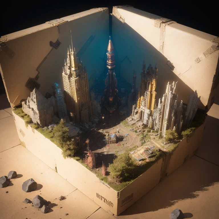 3598年Mars realistic model, (split ends, original photo, best quality, masterpiece:1.4),Steampunk Cyberpunk 6820 City,(CyberpunkMars light:1.3), Mars (related to land),(in a small nature box:1.3),Isometric, small nature, landscape on foundation,landscape,