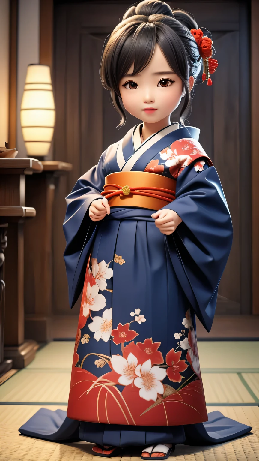 (8K, Best Quality, Masterpiece, Ultra High Definition: 1.2),kimono,Japanese room,hakama,fullbody