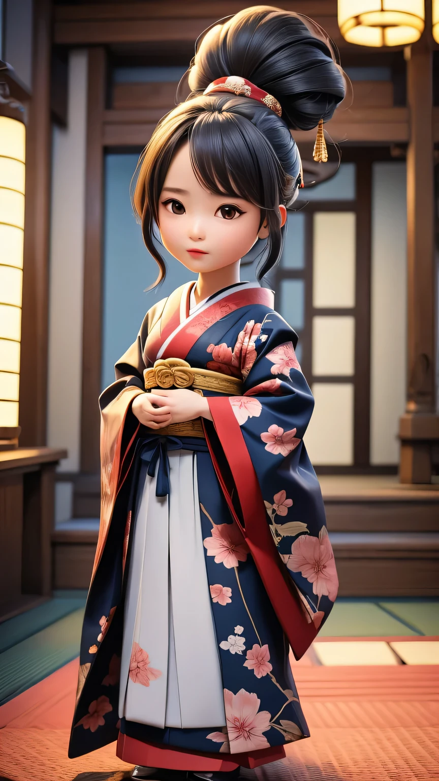 (8K, Best Quality, Masterpiece, Ultra High Definition: 1.2),kimono,Japanese room,hakama,fullbody