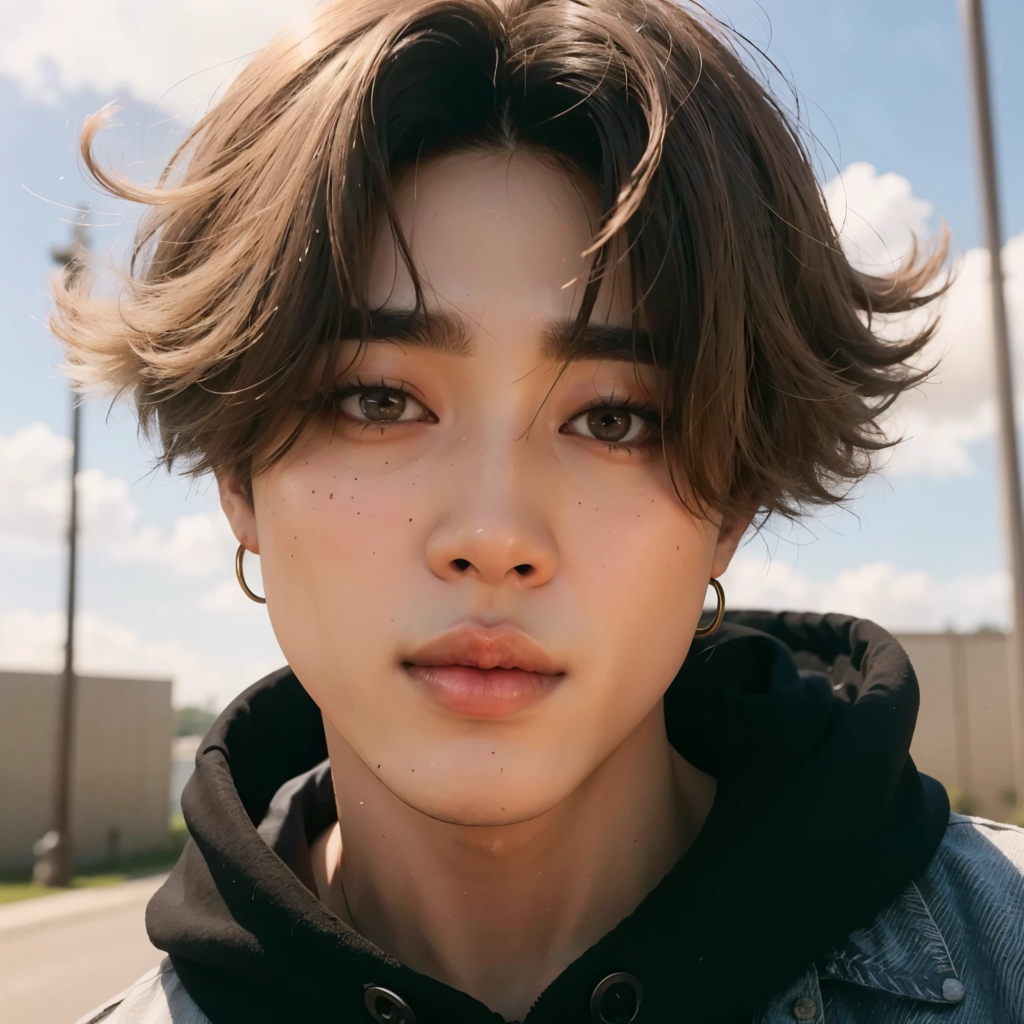 Asian man who looks like Parque Jimin, Jimin, Jimin de olhos claros, Parque Jimin