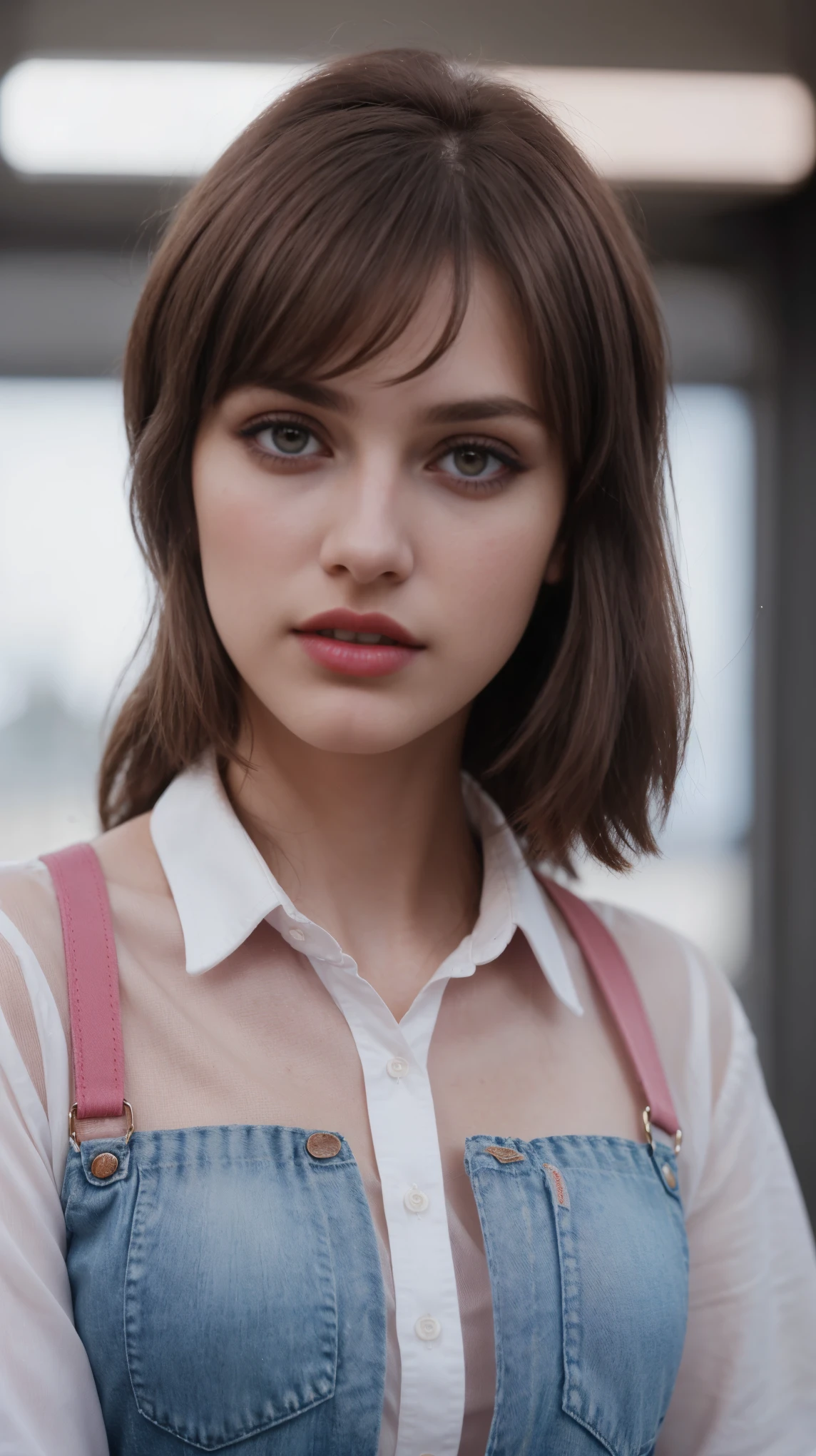 (masterpiece: 1.3), (8K, Realistic, RAW Photos, Highest quality: 1.4), (Woman in her 40s),Put your hand on your cheek, Shallow depth of field, Focus on the face, Soft Focus, Beautiful Face, (Backlight: 1.5), (Surroundings: 1.3), (Realistic Face), (Black Hair, Medium Short: 1.3), Gentle wavy hair, Hair blowing in the wind, Short bangs, Realistic eyes, Dark brown pupils, Pupil highlights, Beautiful details in the eyes, (Realistic Skin), Beautiful Skin, Pose with your hands on your face, (White collar blouse), No blue-gray background, Absurd, Charm, 超High resolution, Ultra-realistic, High resolution, Golden Ratio,Nasolabial folds