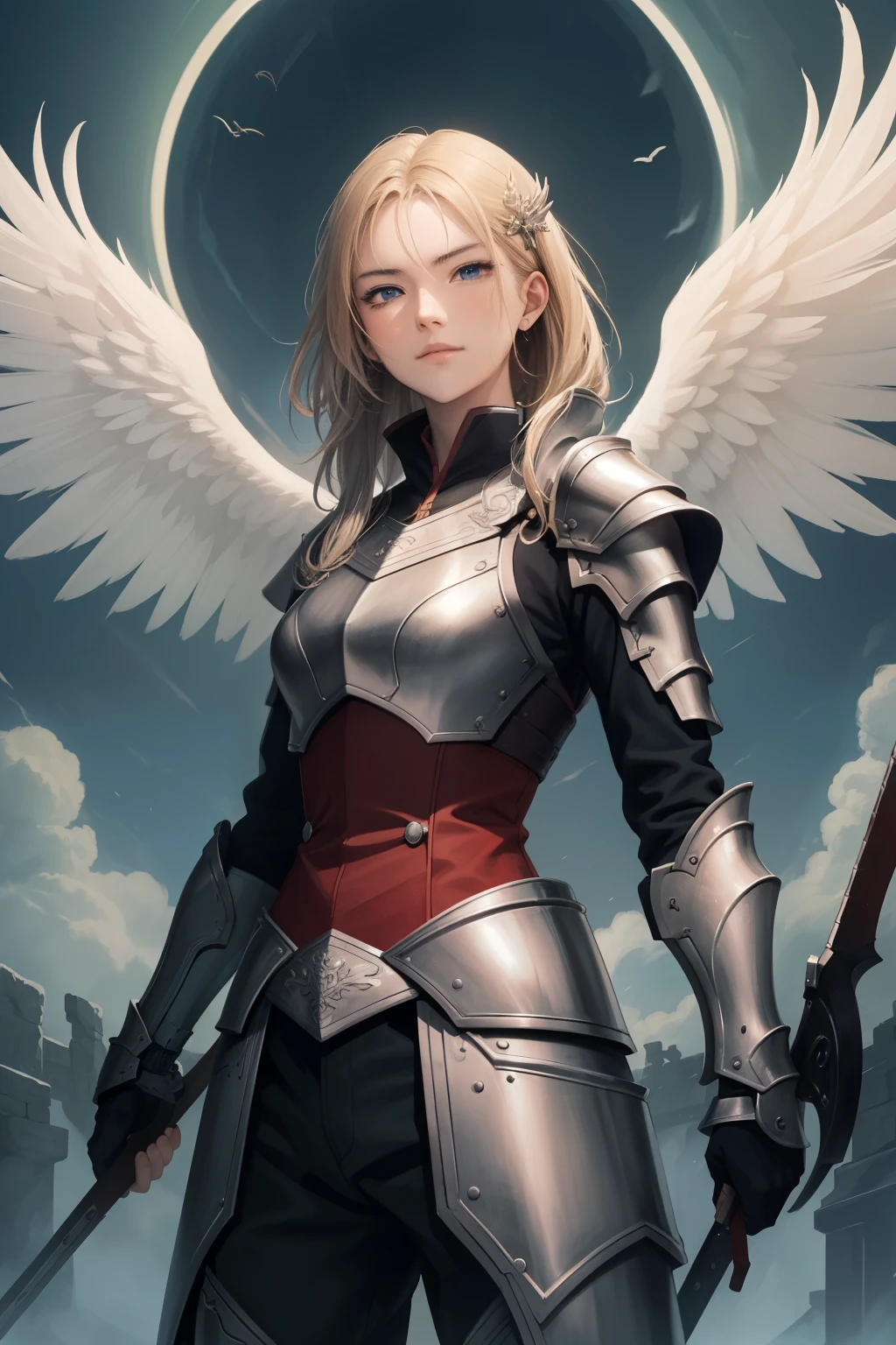 I would be delighted to create a high-resolution digital masterpiece of a brave January warrior, depicted in a full-length, full-bodied anime-style portrait. The intricately detailed illustration will showcase the warrior's angelic beauty and unwavering strength. With a smile that radiates warmth and determination, the warrior's serious and resolute expression will be the embodiment of courage. The front-lit lighting will create an awe-inspiring dramatic effect, highlighting every intricate detail of their armor and weapons. This beautiful and aesthetic piece will be a testament to the highest level of anime-inspired artistry. The resolution of the artwork will be a breatht