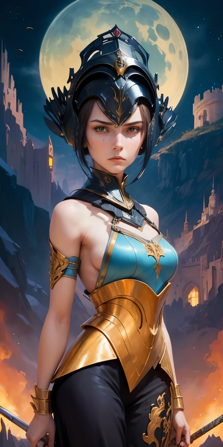 (The best quality,A high resolution,Ultra - detailed,actual) ,(Ruined dungeon ruins background:1.4 ), Epic Fantasy Art Style HD, 4K fantasy art, epic fantasy digital art style, epic fantasy art style, Fantasy Woman, epic fantasy art portrait, Epic fantasy style, hyperrealistic fantasy art, hd fantasy art, Epic fantasy character art, epic fantasy art, in style of dark fantasy art, epic fantasy digital art,( perfect anatomy :1.4), (dynamic pose,dynamic angle,collect fingers and hand)