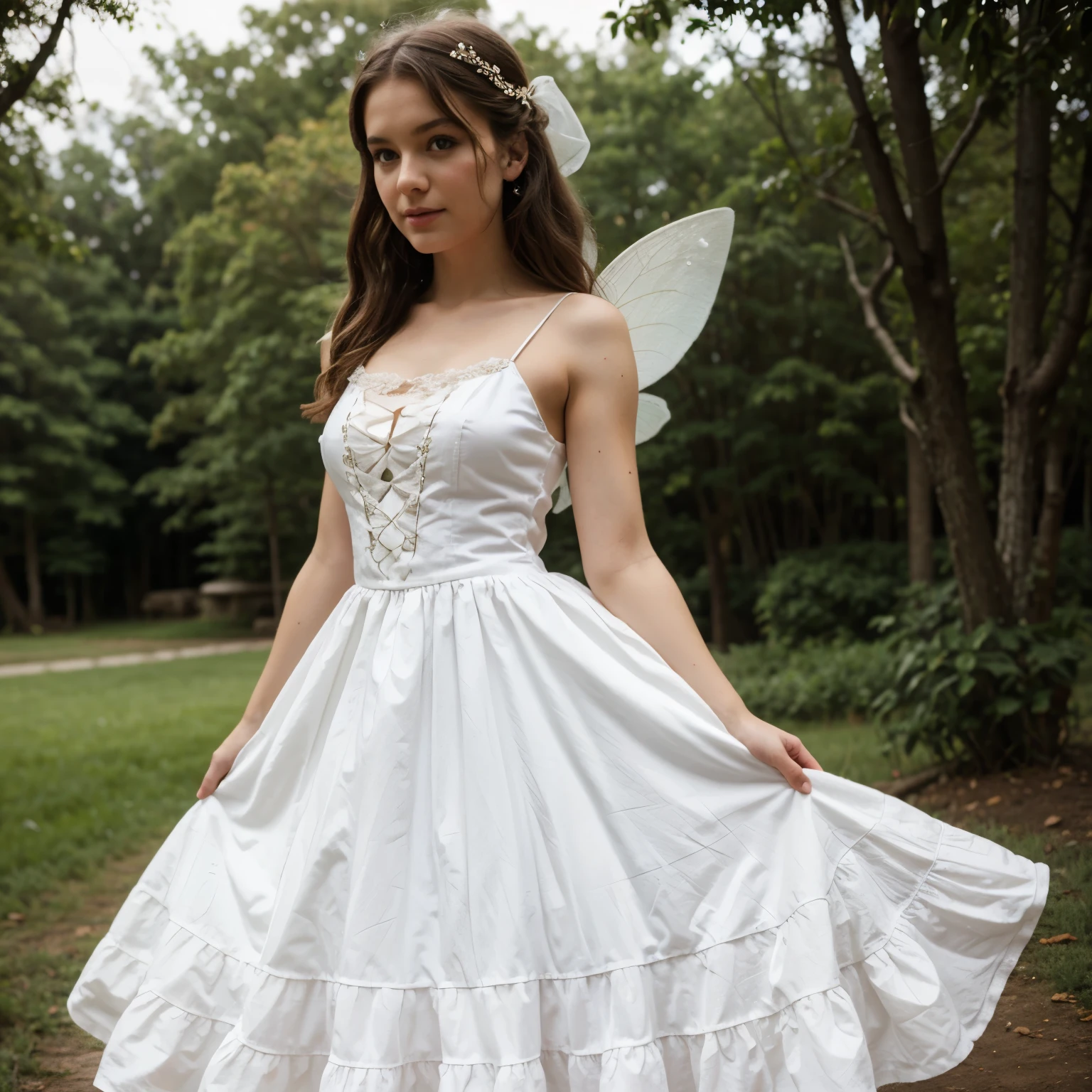 white vintage fairy dress