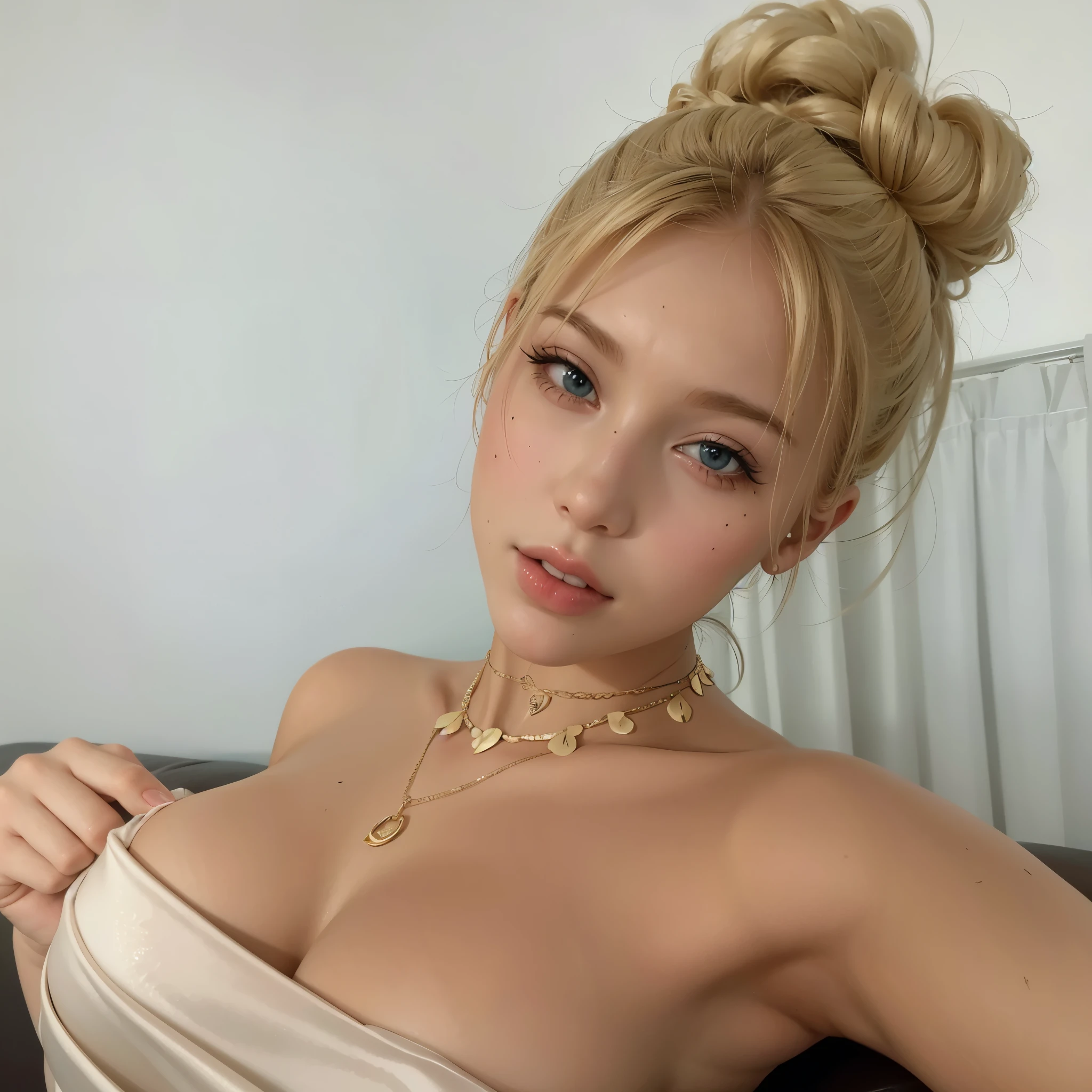 mujer rubia con un pecho muy grande posando para una foto, diosa rubia, retrato suave 8 k, soft pale golden skin, una hermosa rubia, irina nordsol kuzmina, hermosa chica rubia, mirada sexy at the camera, mirada sexy, yelena belova, preciosa cara delicada, 2 4 year old female model, Hermosa diosa, una chica con cabello rubio