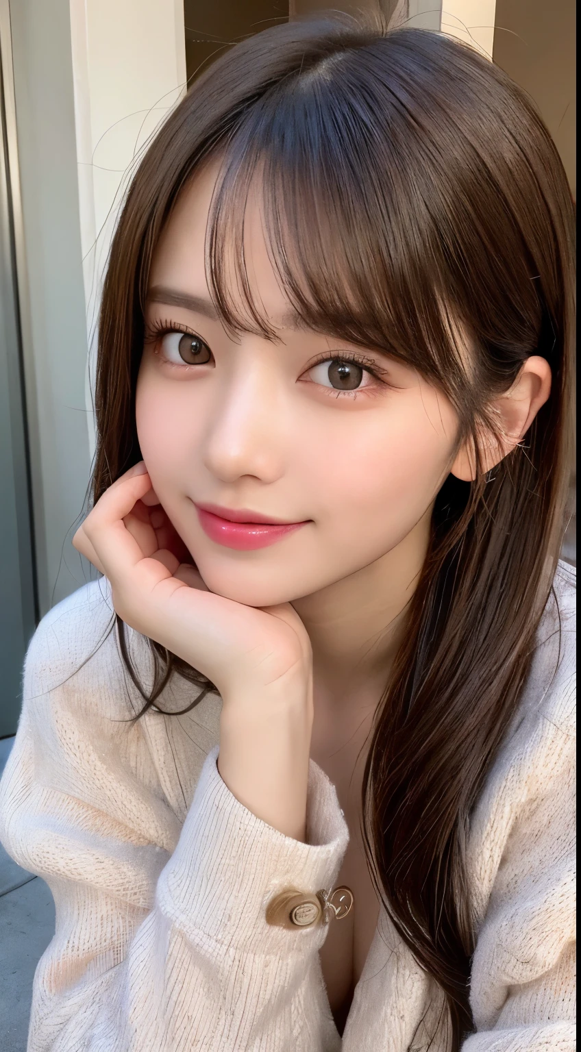 table top, highest quality, shape, Super detailed, finely, High resolution, 8k wallpaper, 完璧なダイナミックな構shape, beautiful and detailed eyes, straight hair, small breasts, natural color lip, random sexy pose,smile,20 year old girl、midnight、美しくdetailed face、perfect and beautiful face,Big eyes、RAW photo、Expressing feminine poses with your whole body、beautiful and detailed eyes、small face、beautiful duplex、slim face and style,luxury brand mink coat(internal:winter dress)、beautiful golden ratio face,twin ponytail hair,bright look,Photographed focusing on beautiful legs、real photos、 (get closer to the face, enlarge the face, face focus:1.0), break, (masterpiece, highest quality, Super detailed, detailed face, 8k)、real photos、perfect and beautiful face、blur the background、smile