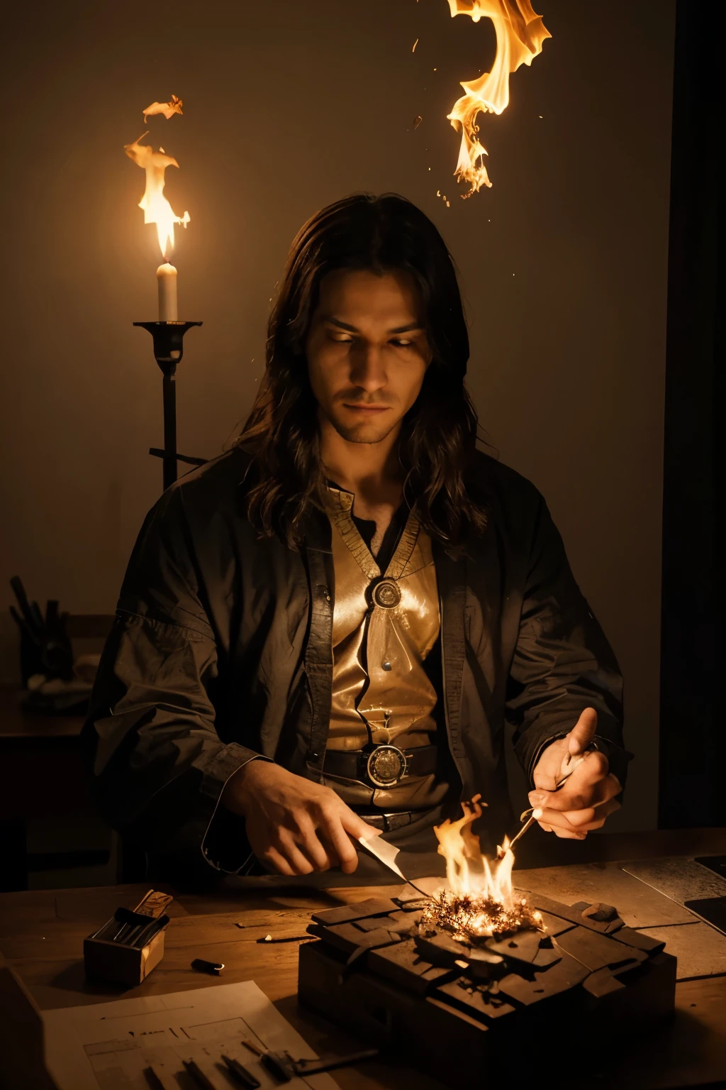 Chapter 4: The Flame of Creativity** Despite the dangers and challenges he faced, da Vinci's flame of creativity continued to burn brightly. He delved into the depths of the digital age, exploring new forms of artistic expression that challenged even the limits of his imagination. As his works came to life on digital screens, he discovered a new dimension of his own genius, a new way to leave his mark on the world. But behind the shiny facade of creativity, he knew there were shadows lurking, waiting to extinguish his creative flame at any moment. And yet he persisted, each obstacle only fueling his determination to create something truly unique and extraordinary. For he knew that despite the challenges he faced, creativity was his greatest weapon in this new digital frontier, a weapon he was determined to use to shape the world in his image.