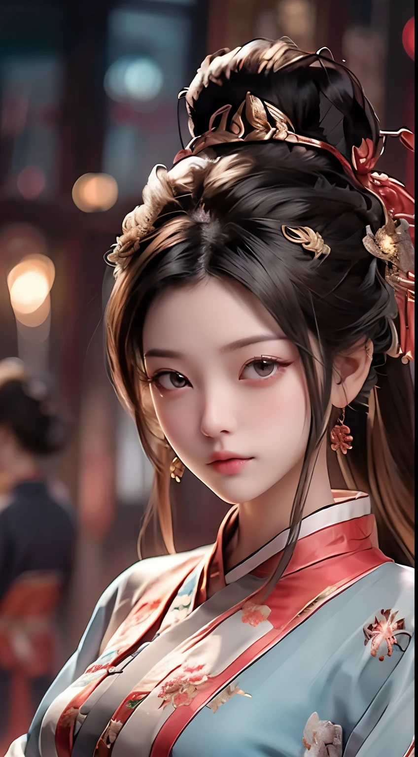 Traditional Chinese attire, graceful poses, soft lighting, elegant ambiance, classic beauty, Delicate features, intricate hair ornaments, subtle makeup, traditional Chinese fan, serene expressionVintage Chinese courtyard setting, flowing silk garments, gentle breeze. --ar 3:4
--S 250 --niji 6 #antiquity #ai