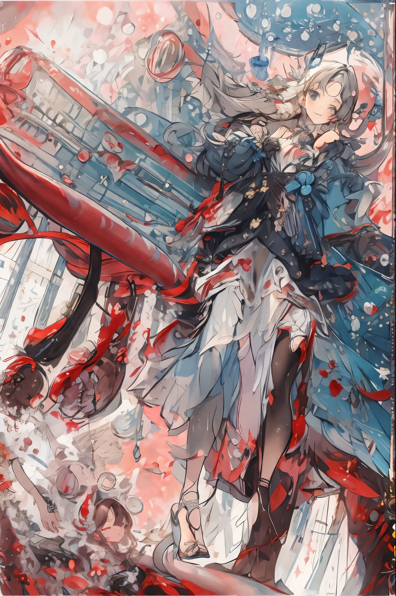(masterpiece:1.2), best quality,pixiv,
1 girl, long hair, skirt, alone,