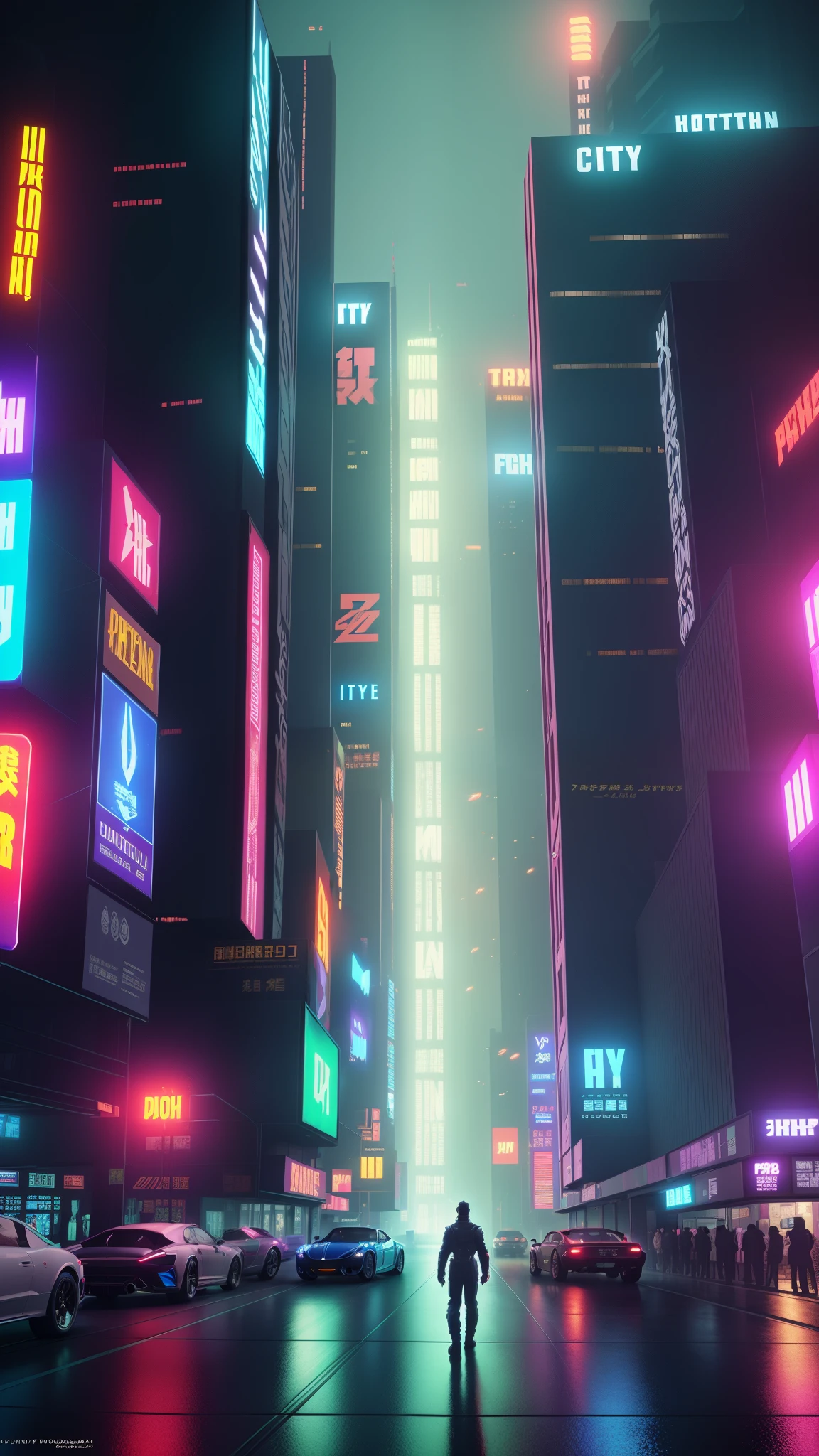 phtdzk1, incredibly detailed, photography, cinematic lighting, volumetric lighting , City streets, retro futurism, cyberpunk style, vibrant depth of color, FXAA, Chromatic Abberation, DSLR ,cphtdzk1