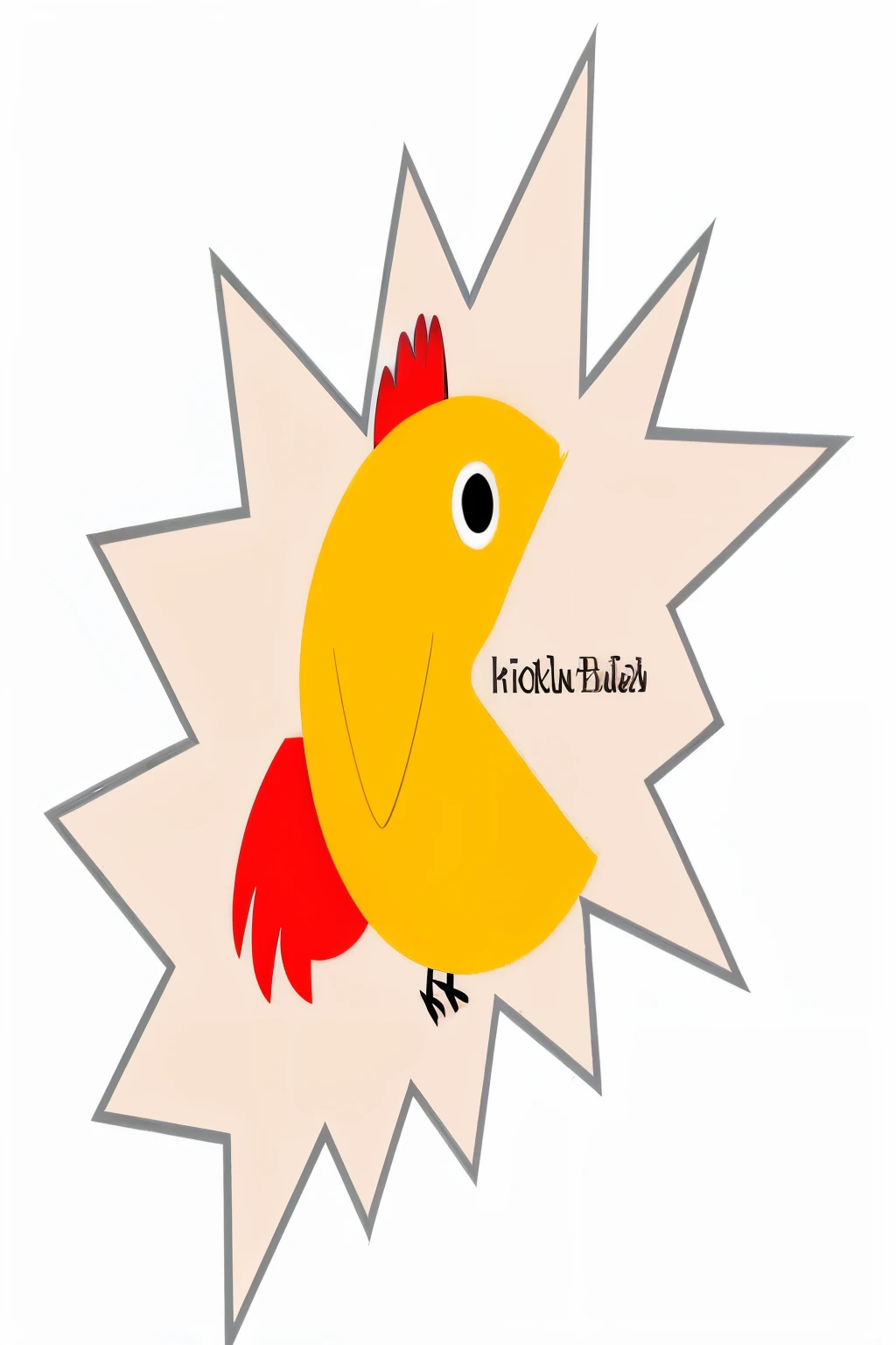 a cartoon chicken with a red beak and a yellow beak, anthropomorphized chicken, illustration of an angry rooster, cocky expression, cocky smirk, illustration of a rooster, inspired by Harry Beckhoff, inspired by Thomas M. Baxa, chicken, promo art, rooster, cocky, by Lucette Barker, chicken dressed as an inmate