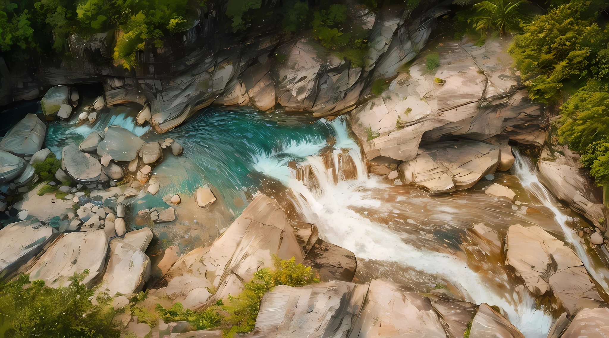 Best quality, high resolution, 8k, Ultra HD, create a image, Relistict, Anime, wallpaper HD, beautifull waterfall
