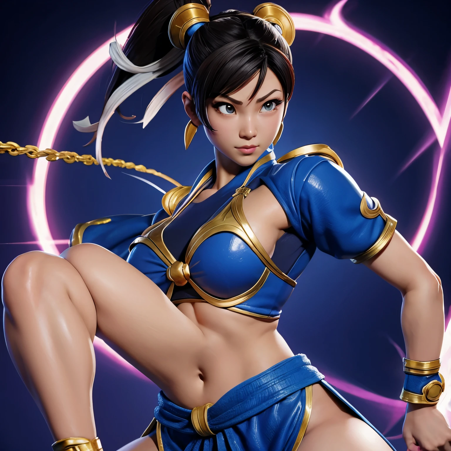 Personagen chun-li do jogo street fighter, 2d personagem