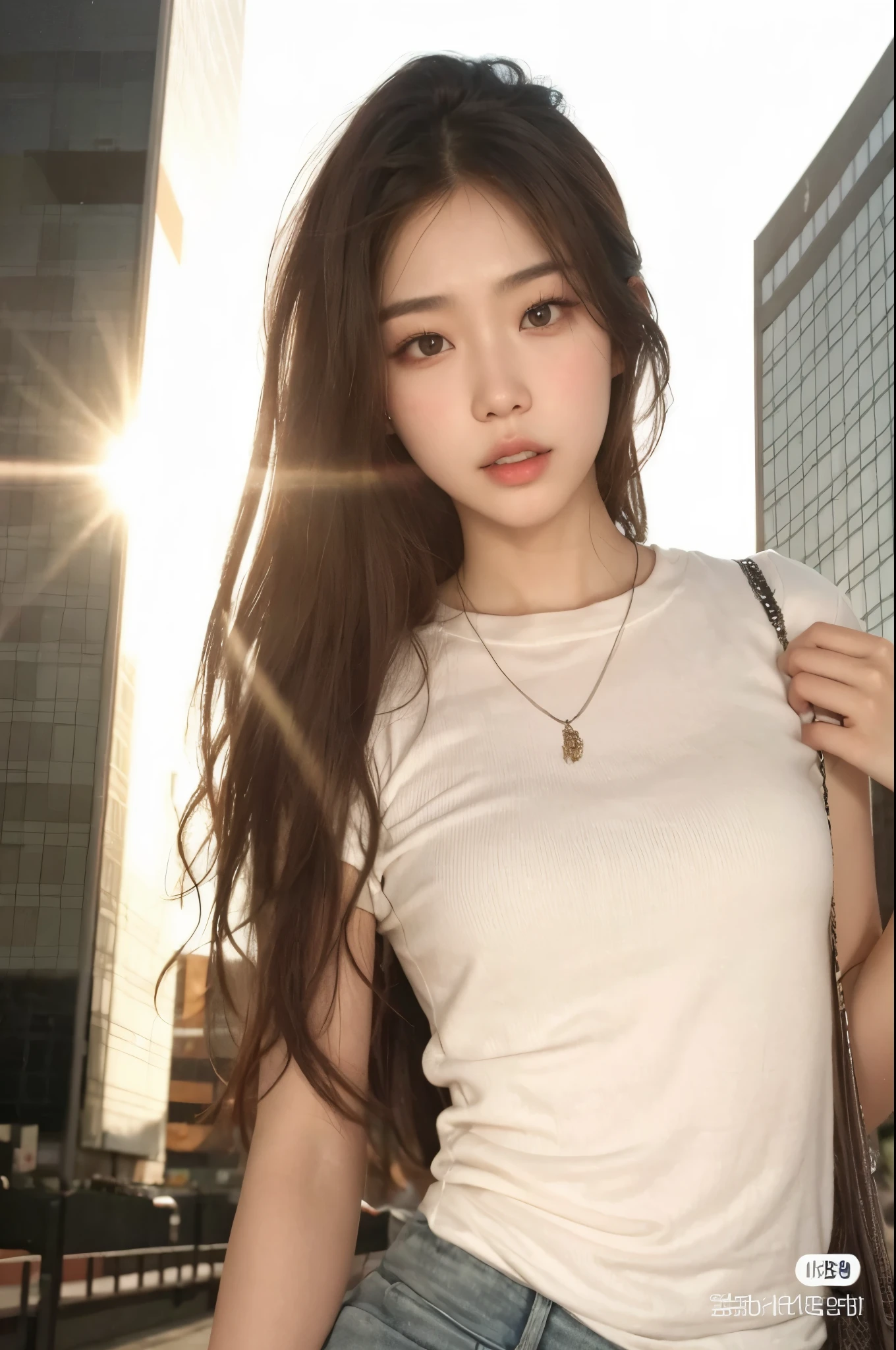 a close up of a woman with long hair wearing a white shirt, gorgeous young korean woman, beautiful south korean woman, beautiful young korean woman, korean girl, korean woman, asian girl with long hair, asian girl, gorgeous chinese model, beautiful asian girl, chinese girl, a young asian woman, an asian woman, asian women, wenfei ye, xintong chen