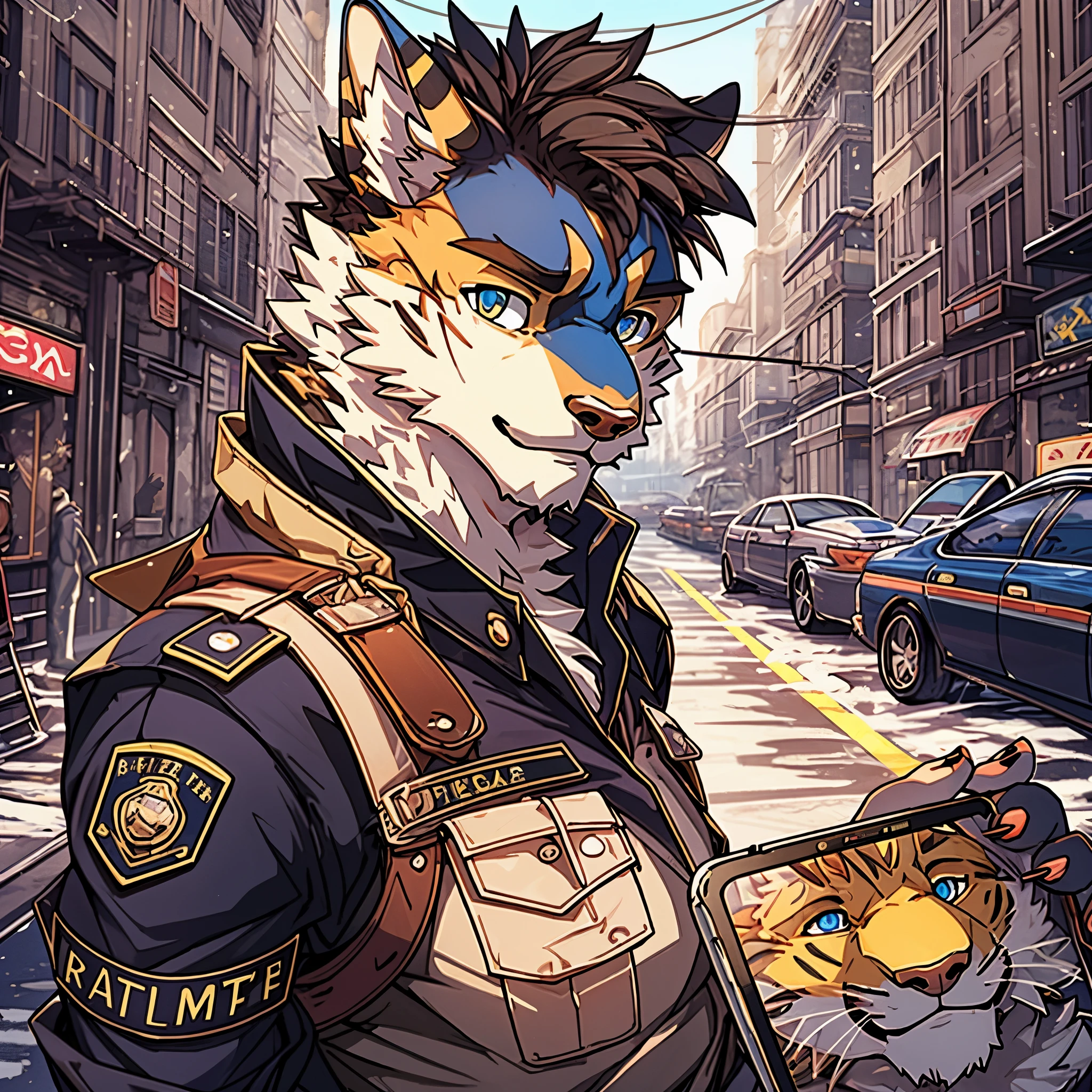 top quality, best quality, highres, masterpiece, super high resolution, detailed background, street, gasping for air(super handsome boys, dog)police officer, swat, police uniform, 6+boys, 6+girls, absurdres(highly detailed beautiful face and eyes)perfect anatomy, good lighting, volumetric lighting, cinematic shadow(kemono, furry anthro),