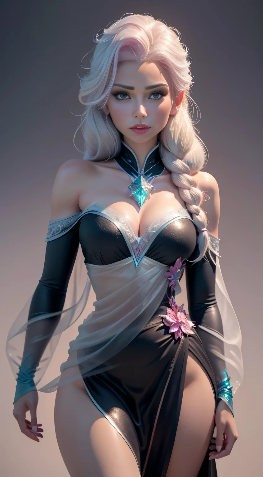 (elsa frozen-rose quartz SU mezclando modelos .) (ultra FUSION) Highly detailed CG unity 8k wallpaper, style shot, complex, high detail, dramatic, highest quality movie still image, very detailed, masterpiece, best quality, character design, Elsa, Elsa from Frozen,Fusion Pink Diamond (( Dark style)), realistic ultra-detailed rendering style, natural light, sharp character design, (hard focus, 8k), (((natural skin texture))), 8k textures, soft cinematic lighting, adobe lightroom, dark room, hdr, Sophisticated, Elegant, Rich Detail, Sharp Focuilm Look) )), Soothing Tones, Detail Frenzy, Intricate Detail, Super Detail, Low Contrast, Soft Film Lighting, Dull Colors, Exposure Blending, HDR, Fade, 35mm, f/1.4, ISO64, f16, 25 sec.