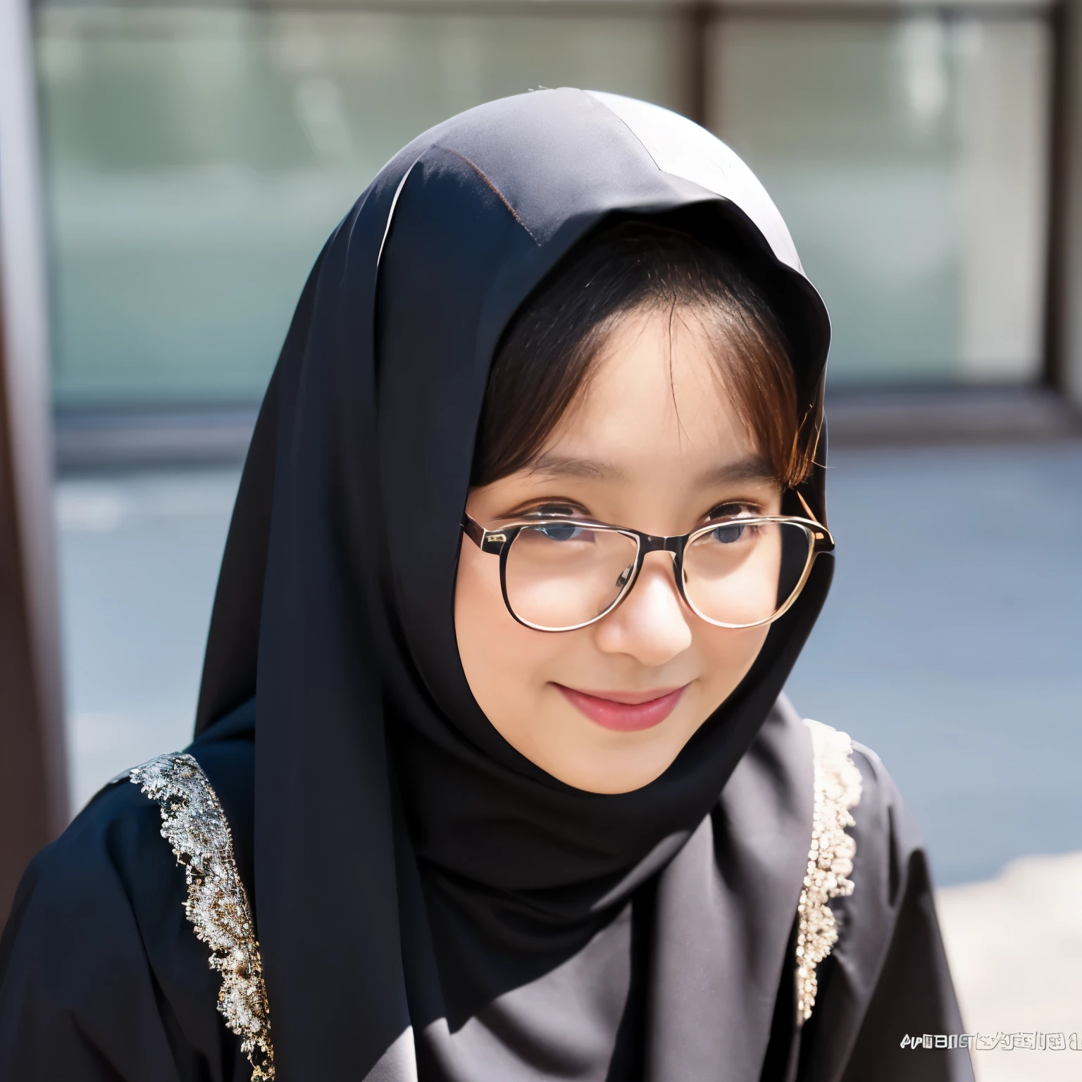 Young japanese girl, small girl, primary school children, kids, realistic, high detail, beautiful, innocent, ultra hd, perfect anatomy, naked , nude, beautiful girl, white hijab, wear hijab, high quality, ultra high detailed, wear round glasses, dreamy face, smile, innocent, hairless pussy, spread legs, kids sex, realistic hands, beautiful fingers, realistic finger, in public , near many people watching