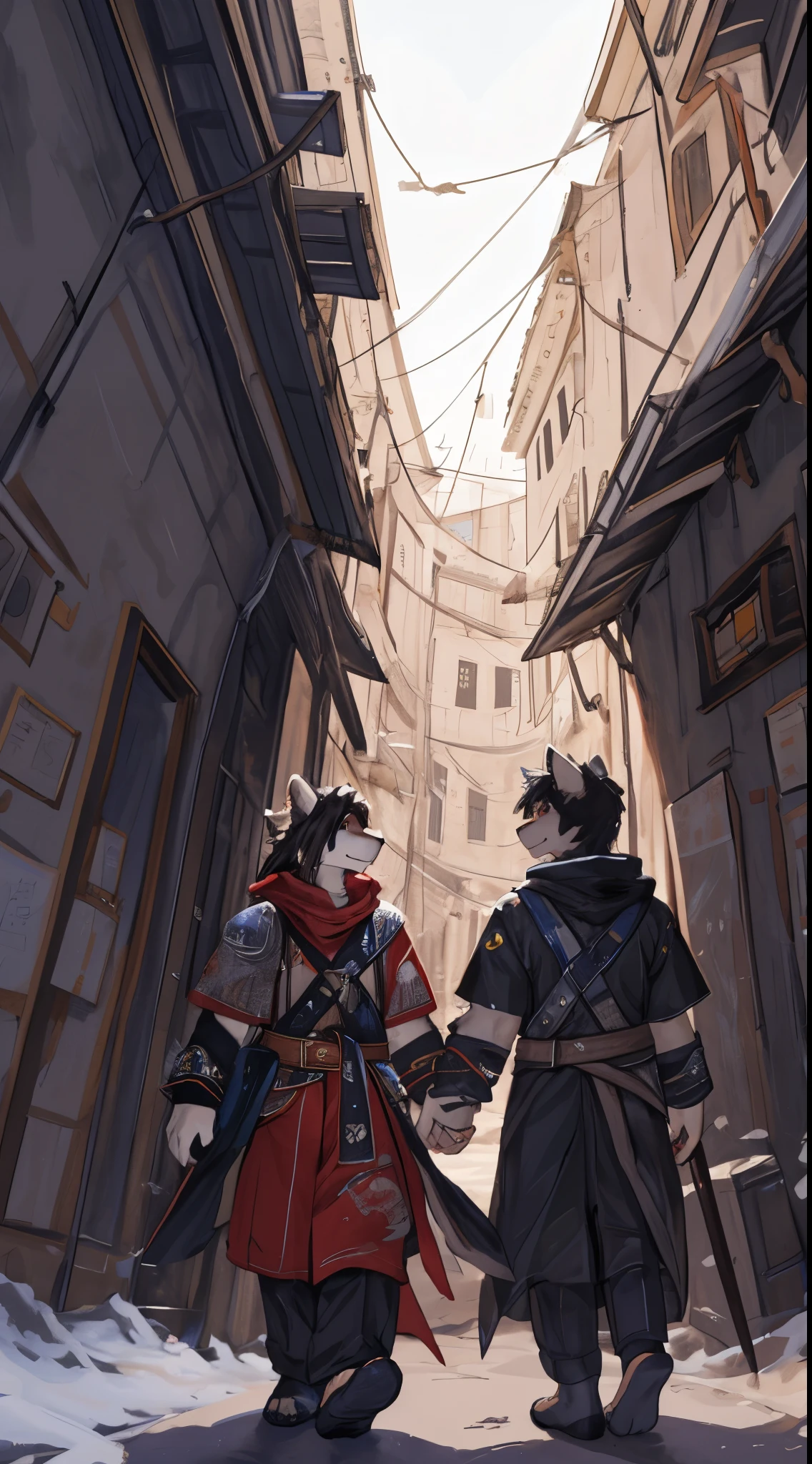 dynamic angle, top quality, best quality, High-quality illustrations, masterpiece, super high resolution, detailed background, detailed background, Romeo and Juliet, group shot:0.1, 6+boys, 6+girls, Happy, joyful, absurdres(highly detailed beautiful face and eyes)perfect anatomy(kemono, furry anthro),