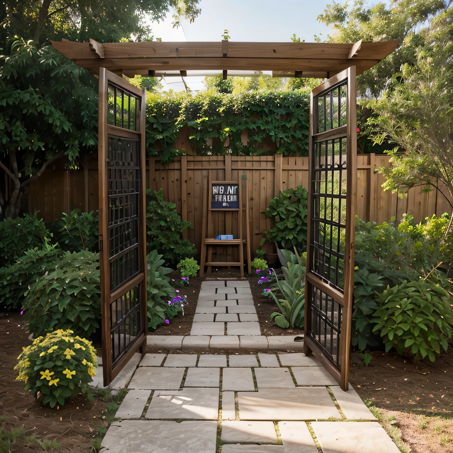 Front Yard Gardening screens and signs