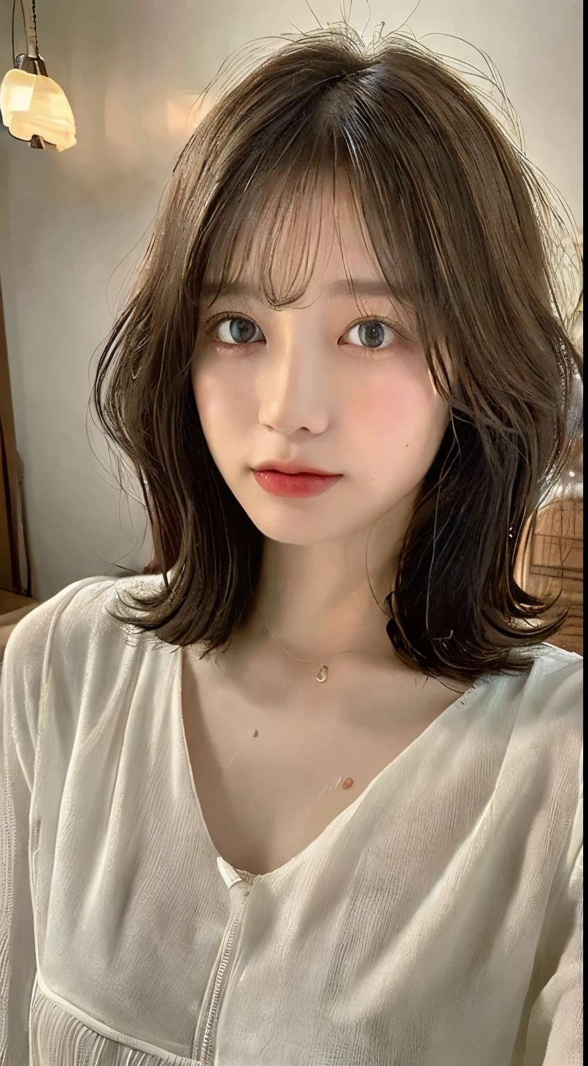 ((highest quality, 8k, masterpiece:1.3)), concentrated: 1.2, perfect body beauty: 1.4, buttocks: 1.2, ((layered haircut, chest: 1.2)), (wet clothes: 1.1) ,indoor,underwear: 1.1, Highly detailed face and skin texture, delicate eyes, double eyelid, whitened skin, long hair