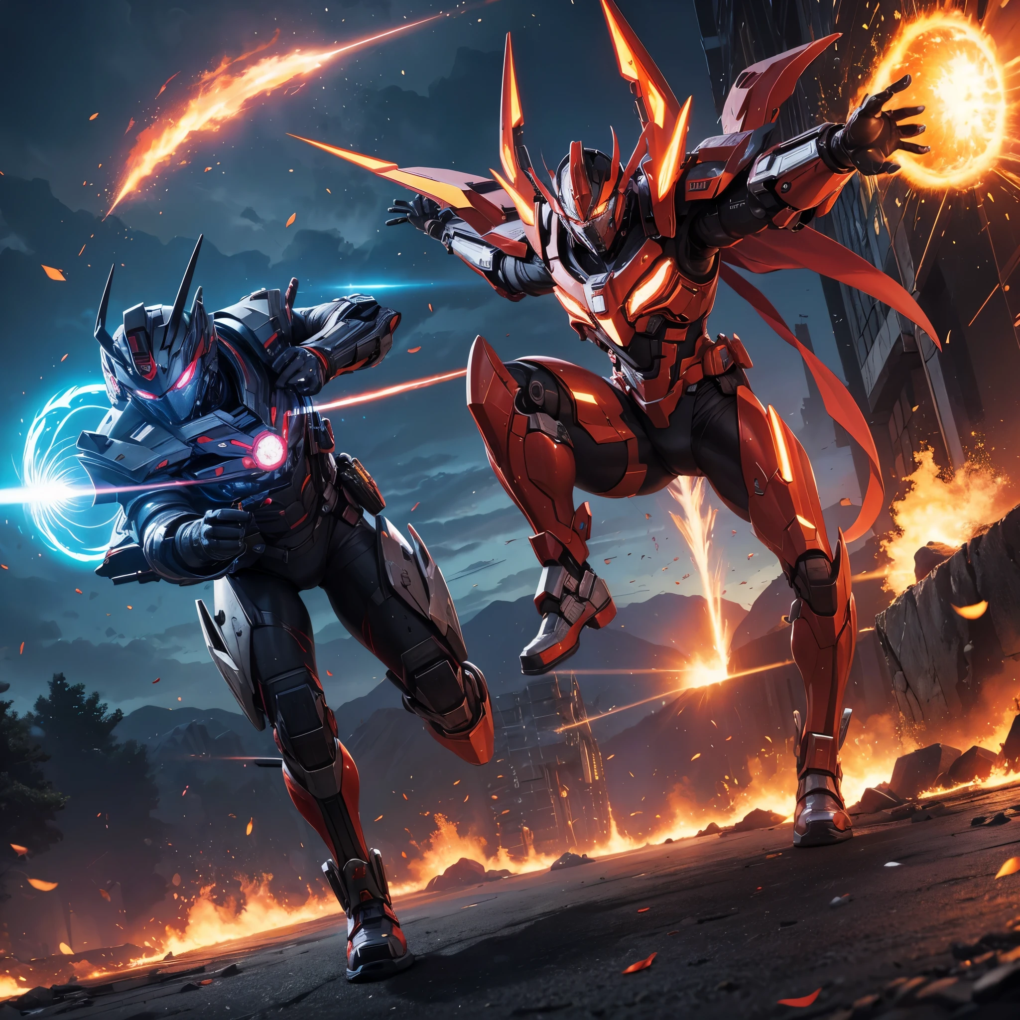 [best quality,4k,8k,highres,masterpiece:1.2],ultra-detailed,realistic,photorealistic:1.37,Transformer Firebell(Sakura Maiden),action pose,flaming sword,Cybertron,sci-fi,concept art,digital painting,dynamic lighting,vibrant colors,powerful,fiery backdrop,sakura petals,warrior,female character,vector illustration,sleek design,energetic stance,sparkling effects,innovative,cybernetic enhancements,explosive action,transforming robotic armor,battle-ready,glowing eyes,technological landscape,mechanical details,high-tech weaponry,lens flares,intense battle atmosphere