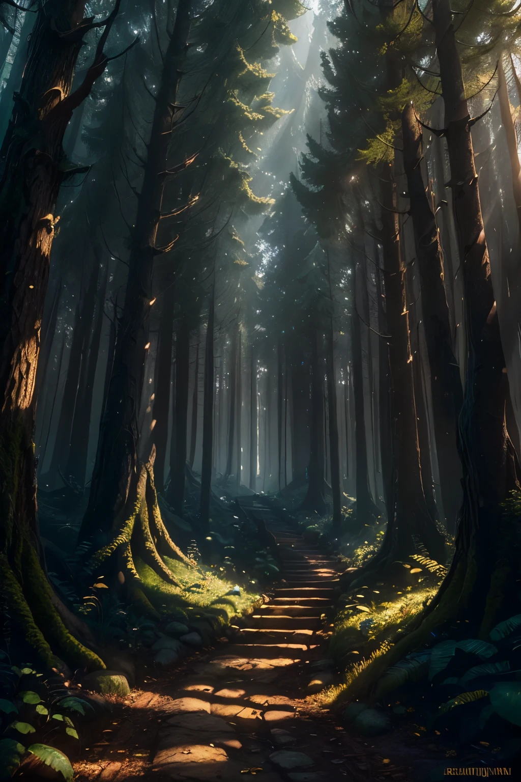 ((Realistic Lighting, Top Quality, 8K, Masterpiece: 1.3)),Extremely detailed CG Unity 8k, Fantasy Forest, Nobody's Forest, Jungle, Tranquil, Dreamy, Game Graphics, Fantastic Rendering, Hansel and Gretel, Classics, Classic Fairy Tales, Beautiful Forest, Sunny Sky, Calm, Esthetic, Aesthetics, Photography, Journal, National Geographic, Realistic Saturation, ((Abstract)), High Octane 8k Rendering, Very Detailed, Realistic, Super Realistic, High Quality, Best, Super Detail, Crazy Detail,  Very detailed, realistic, epic composition, best quality, 32k  --v 6 