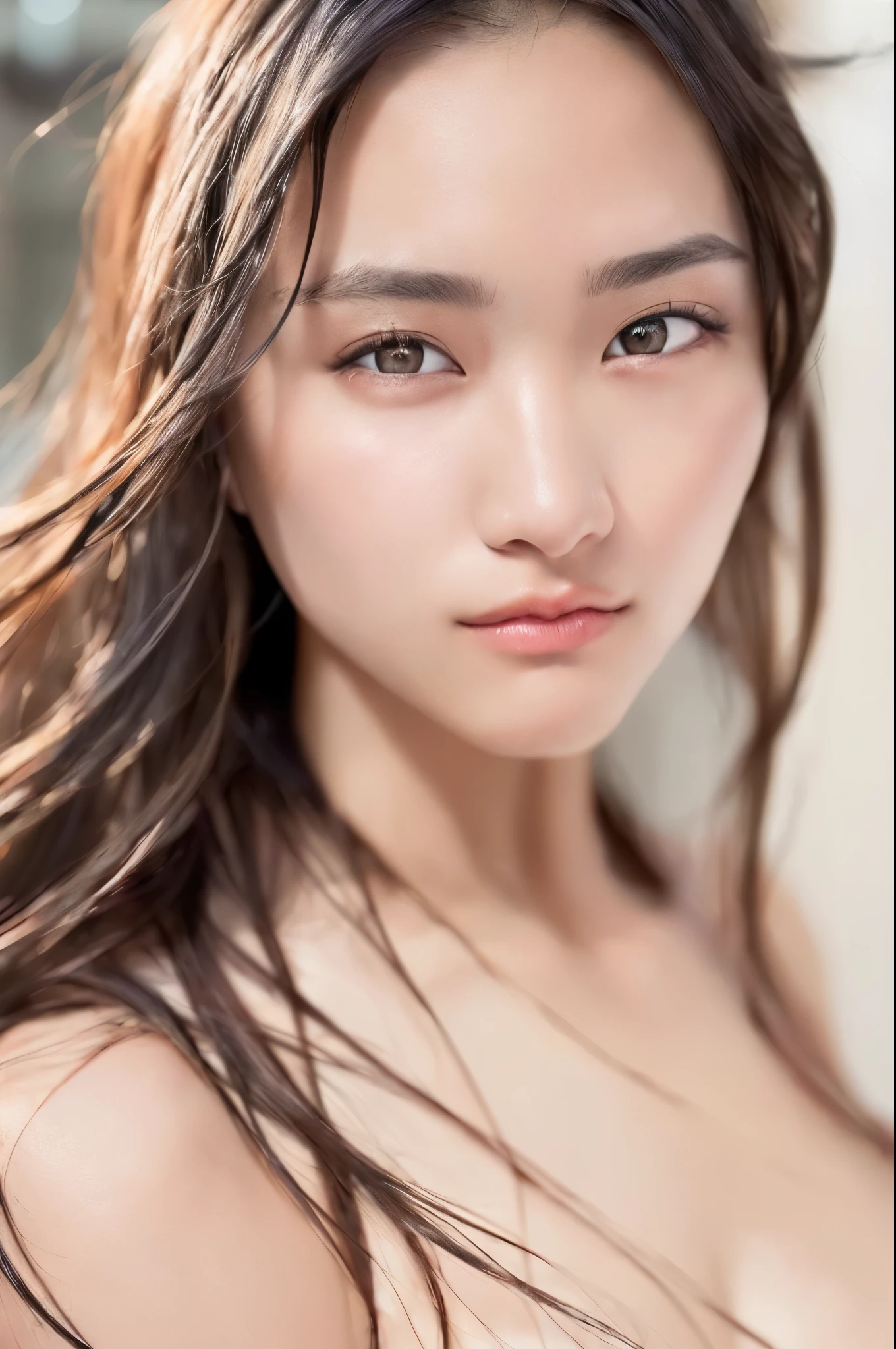 ((full nude:1.5)),cute japanese women pictures, little woman, 20-year-old, beautiful and perfect face, Brown, beautiful face, thin: 1.2, (photo realistic:1.4), (hyper realistic:1.4), (realistic:1.3),
(smoother lighting:1.05), (Improve the quality of cinematic lighting:0.9), 32K,
1 girl,20-year-oldの***, realistic lighting, Backlight, light shines on your face, ray tracing, (bright light:1.2), (Improvement of quality:1.4),
(Highest quality realistic textured skin:1.4), detailed eyes, detailed face,
(Tired, sleepy and happy), (smile:0), close up of face, 
(Enhance the mood of your body line:1.1), (Enhances the beauty of skin texture:1.1)