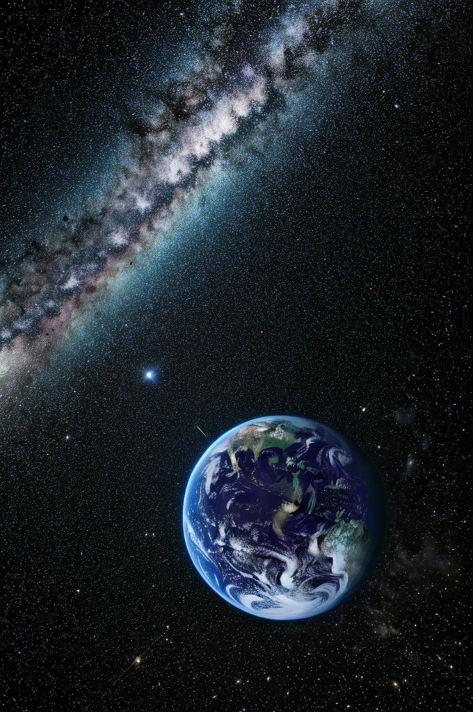 highest quality,outer space,Milky Way,spaceship,Earth