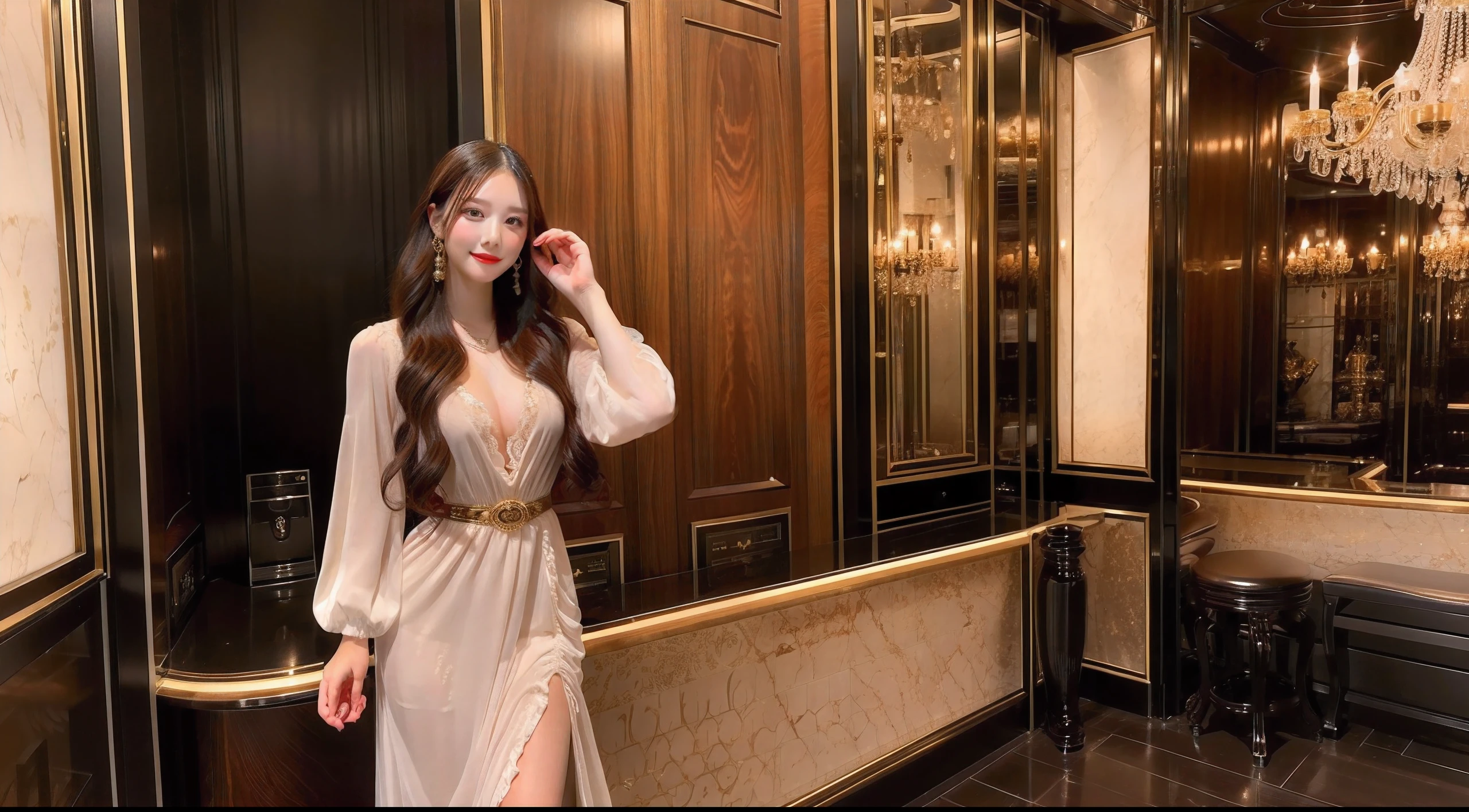 Surround yourself with luxury、hostess in western dress